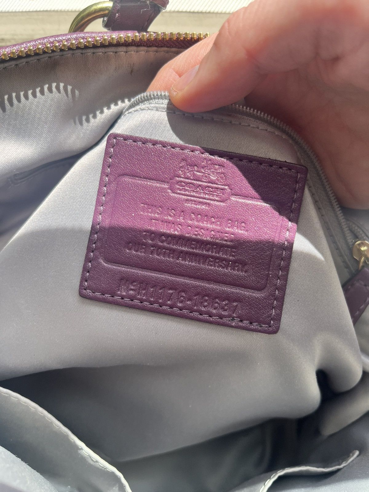 Coach 70th Anniversary Purple Quilted Coach Size ONE SIZE - 6 Thumbnail