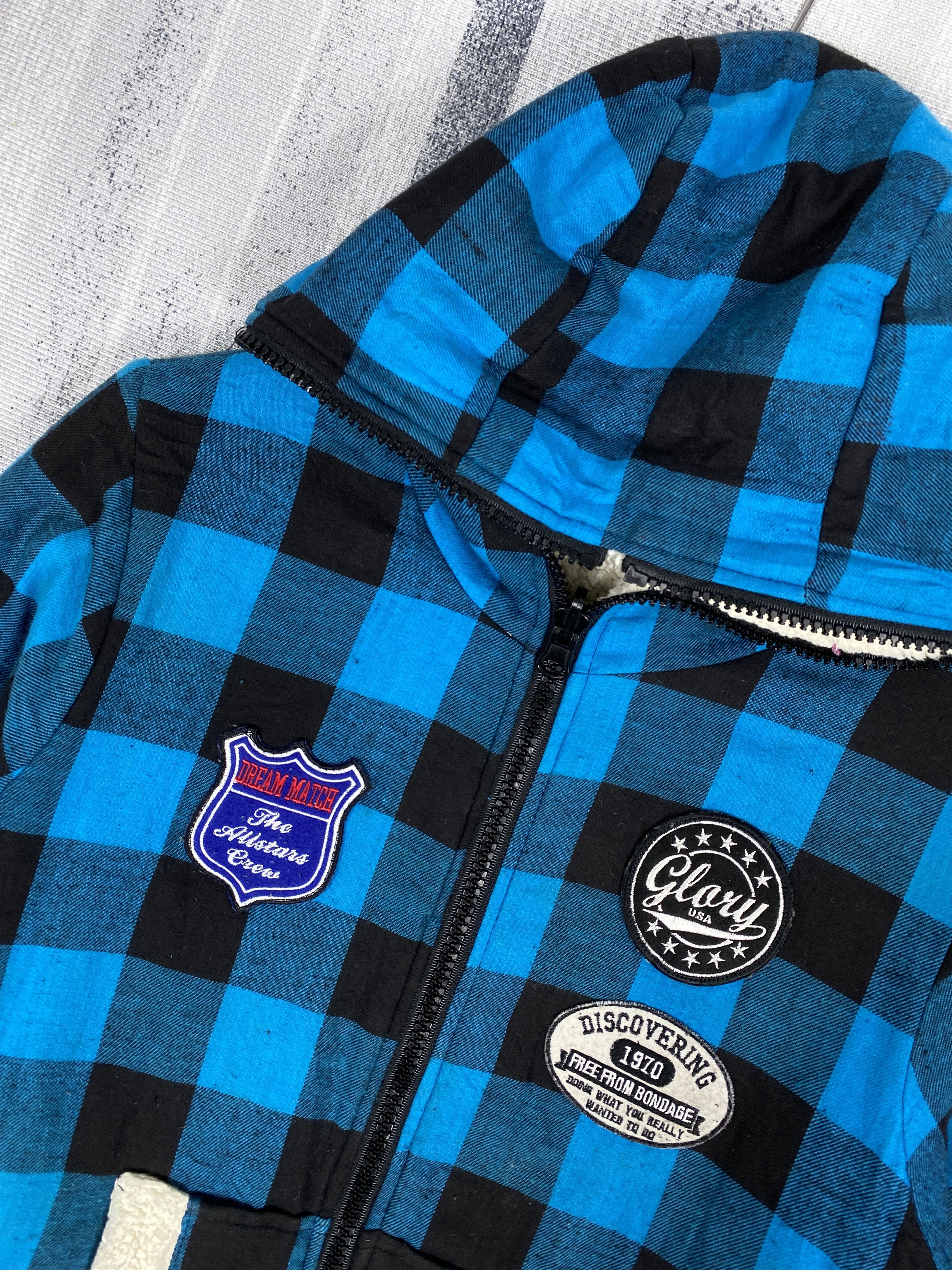 Designer Vintage American Checked Hoodie Reversible Jacket Size US S / EU 44-46 / 1 - 2 Thumbnail