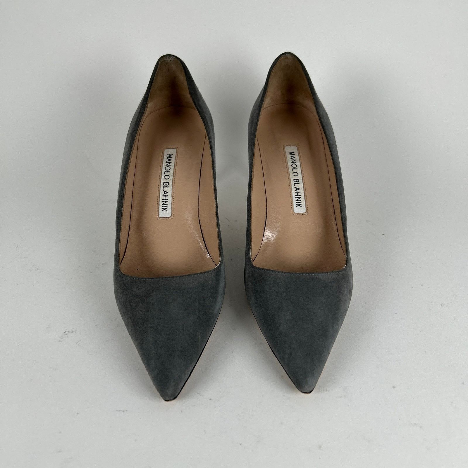 Manolo Blahnik Manolo Blahnik Grey Suede Pump Heels Size 38 Size US 8 / IT 38 - 2 Thumbnail