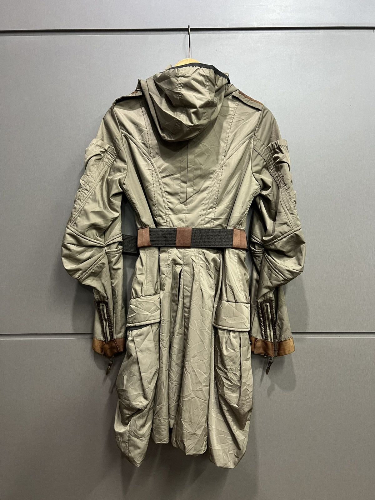 Marithe + Francois Girbaud 2000s Marithe Francois Girbaud Belted Cargo Military Jacket Size US M / EU 48-50 / 2 - 6 Thumbnail