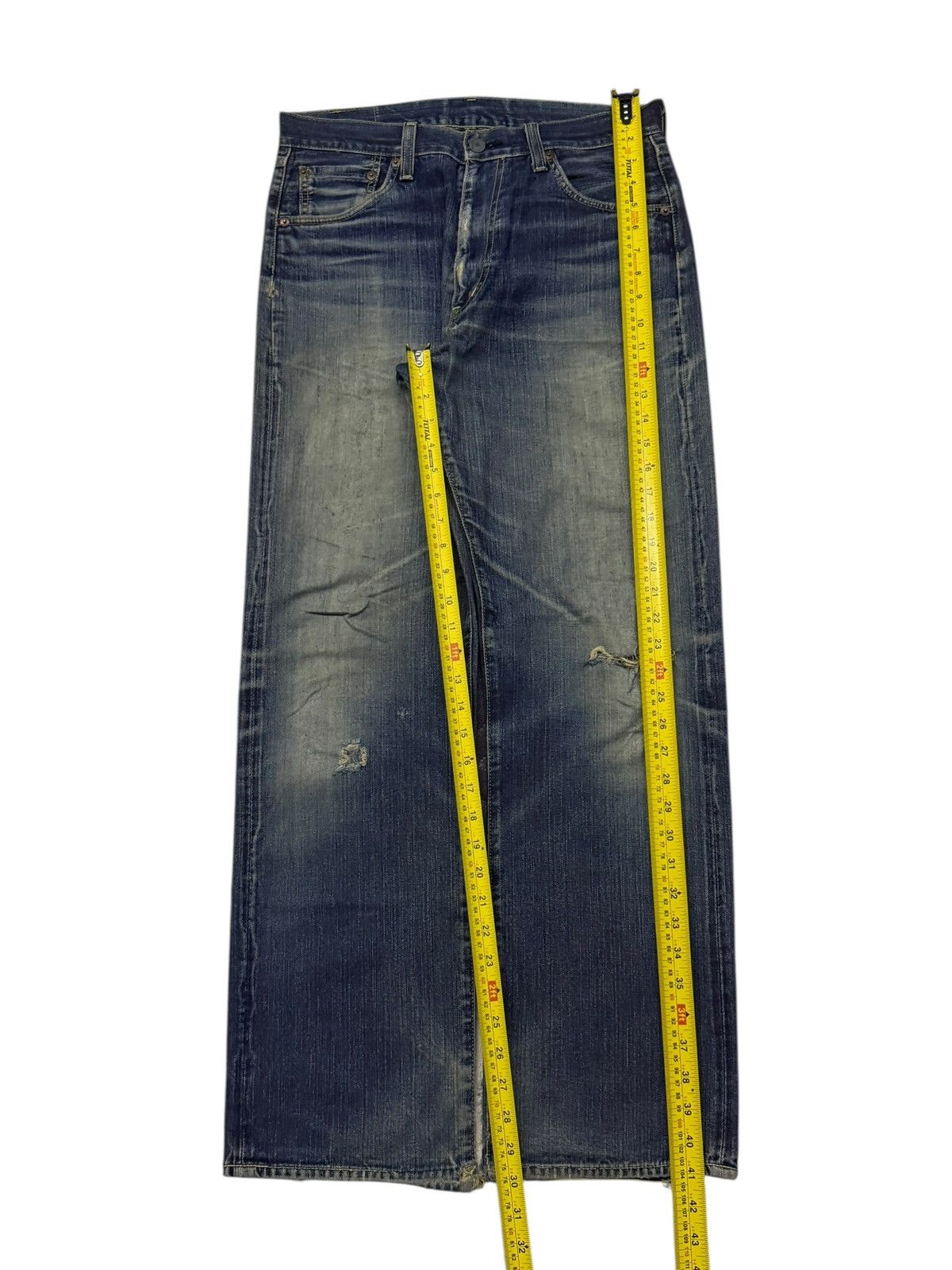 Japanese Brand Vintage 00s Acoustic Japanese Selvedge Denim Jeans | W31 Size US 31 - 18 Thumbnail