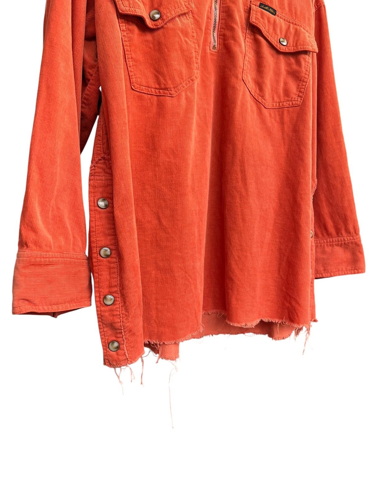 Another Influence A.E Orange Corduroy Frayed Pullover Kapital Style Shirt Size US M / EU 48-50 / 2 - 8 Thumbnail