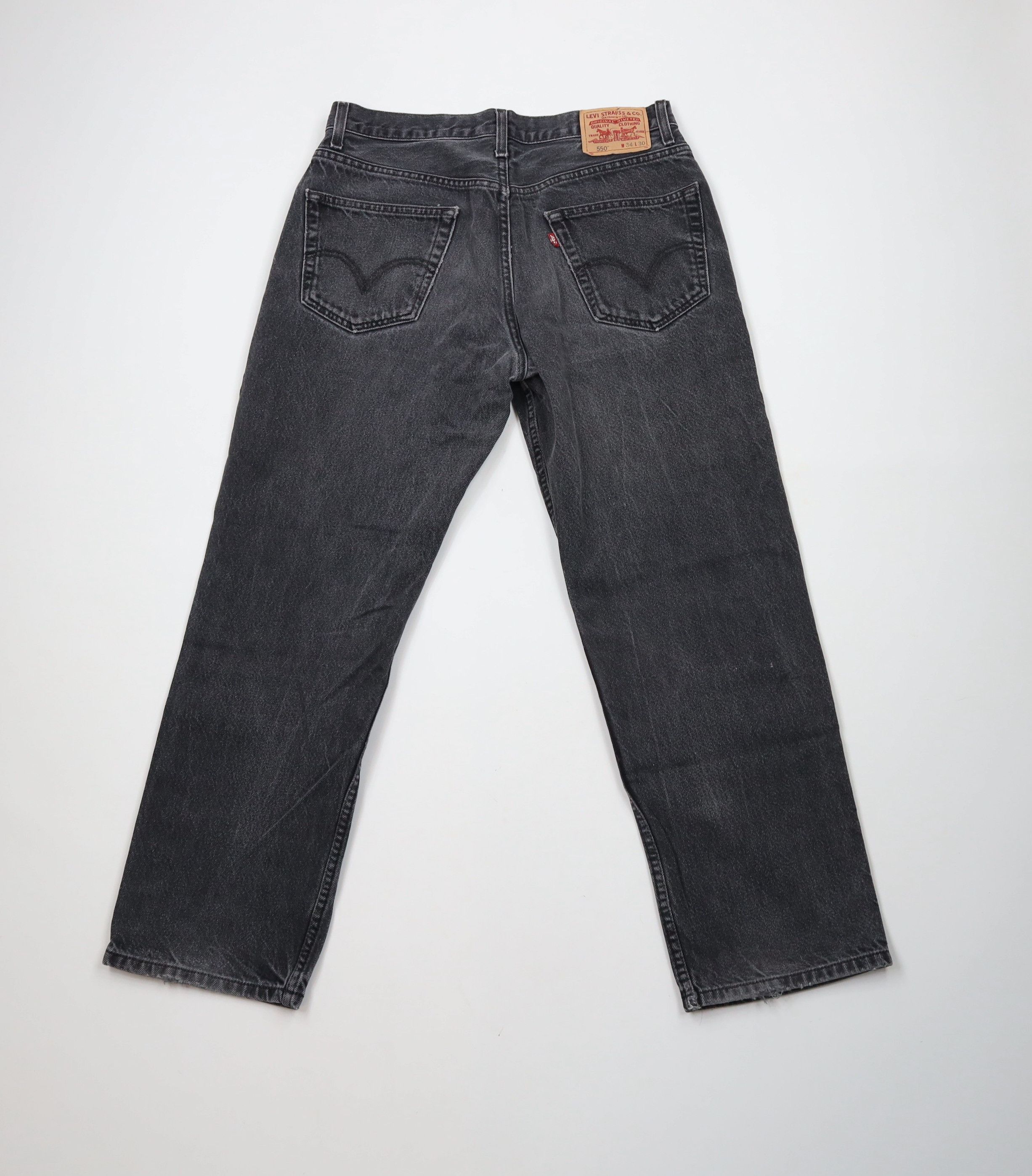 Levi's × Vintage Vintage Y2K 2005 Levis 550 Fit Denim Jeans Black Cotton Size 32 - 10 Thumbnail