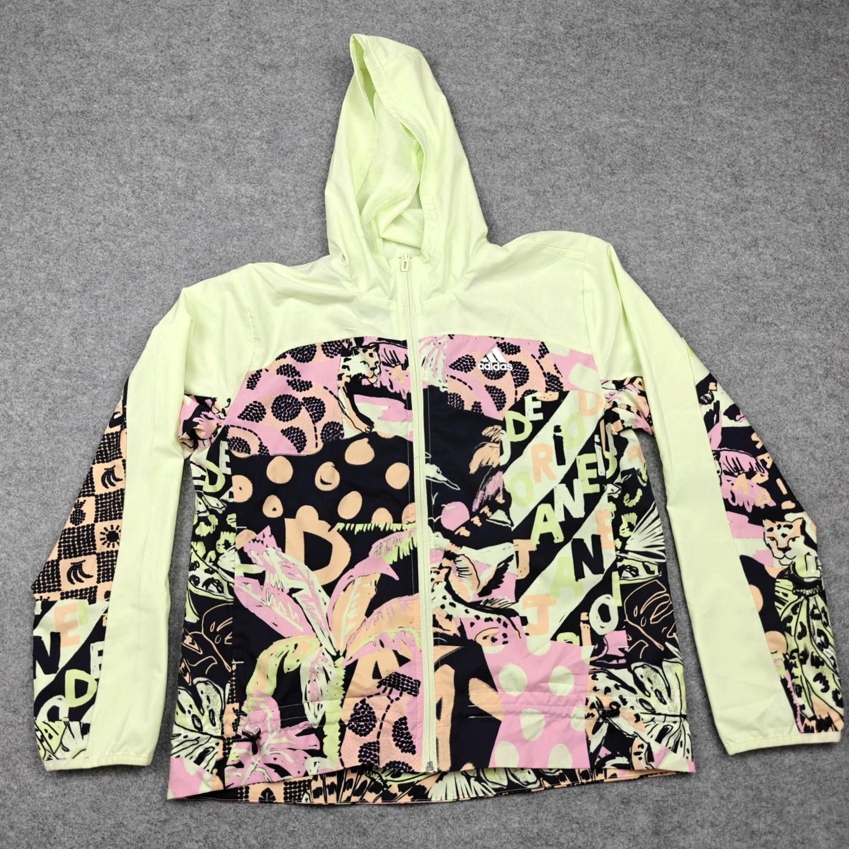 Adidas Adidas Farm Rio Womens Hooded Windbreaker Jacket M Multicolor Tropical Zip Size M / US 6-8 / IT 42-44 - 2 Thumbnail