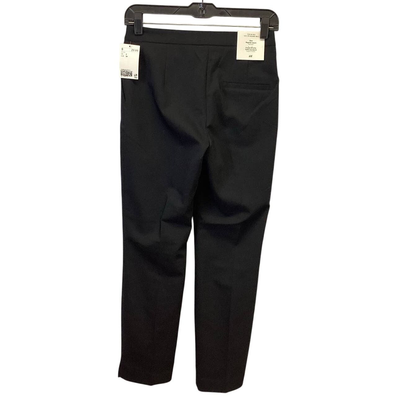 H&M New H&M Womens Size 2 Slim Black Capri Cropped Pants Size 26" / US 2 / IT 38 - 2 Thumbnail