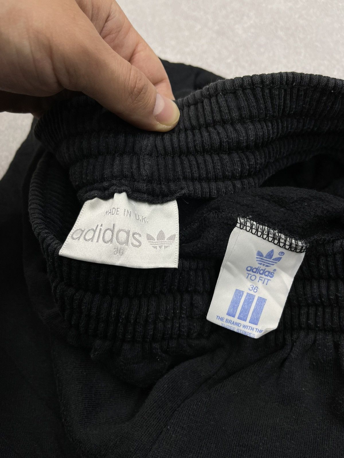 Rare Vintage Adidas Sweatpants Black License Made in UK Y2K