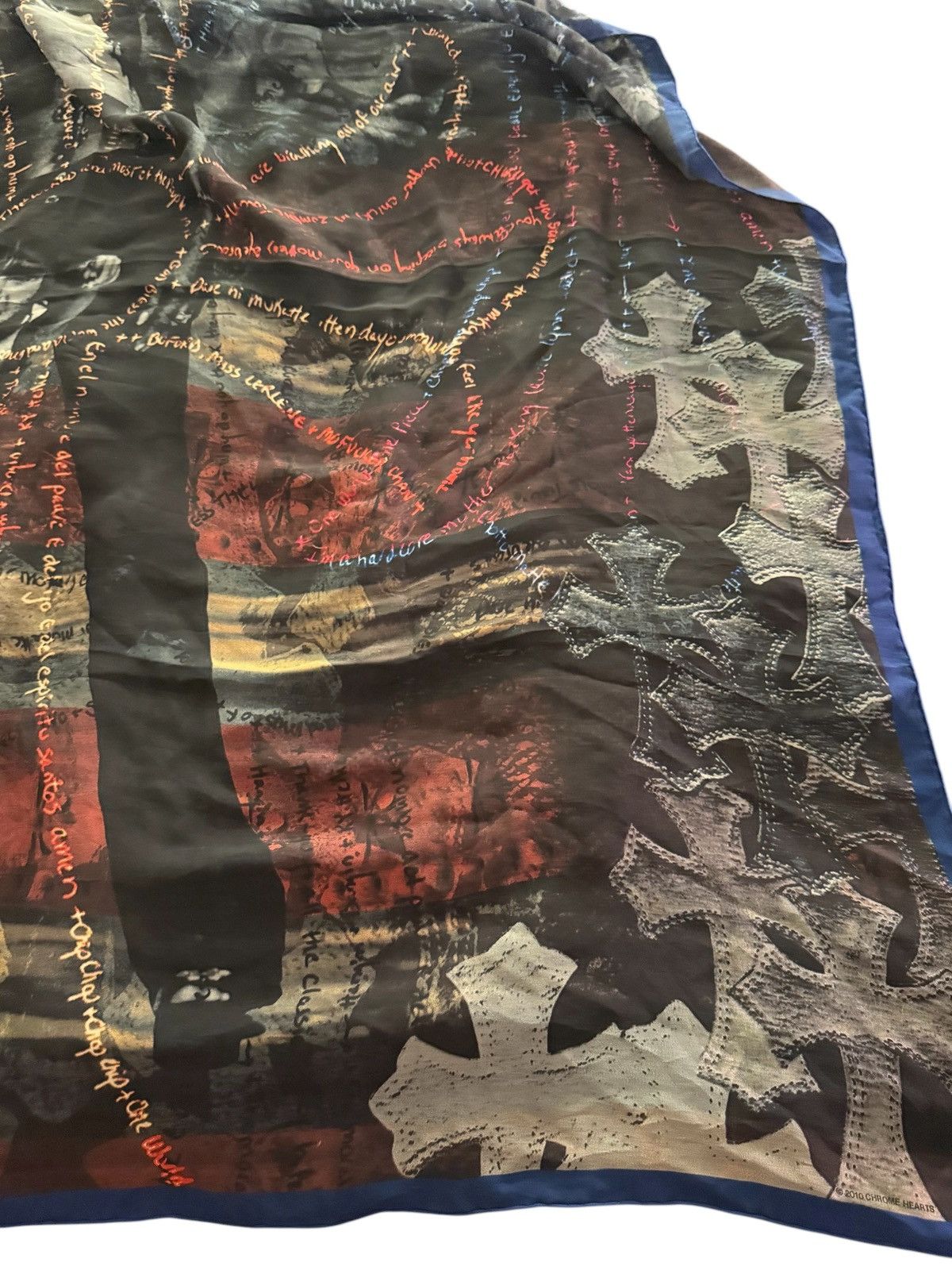 Chrome Hearts Chrome Hearts Family Silk Scarf Size ONE SIZE - 5 Thumbnail