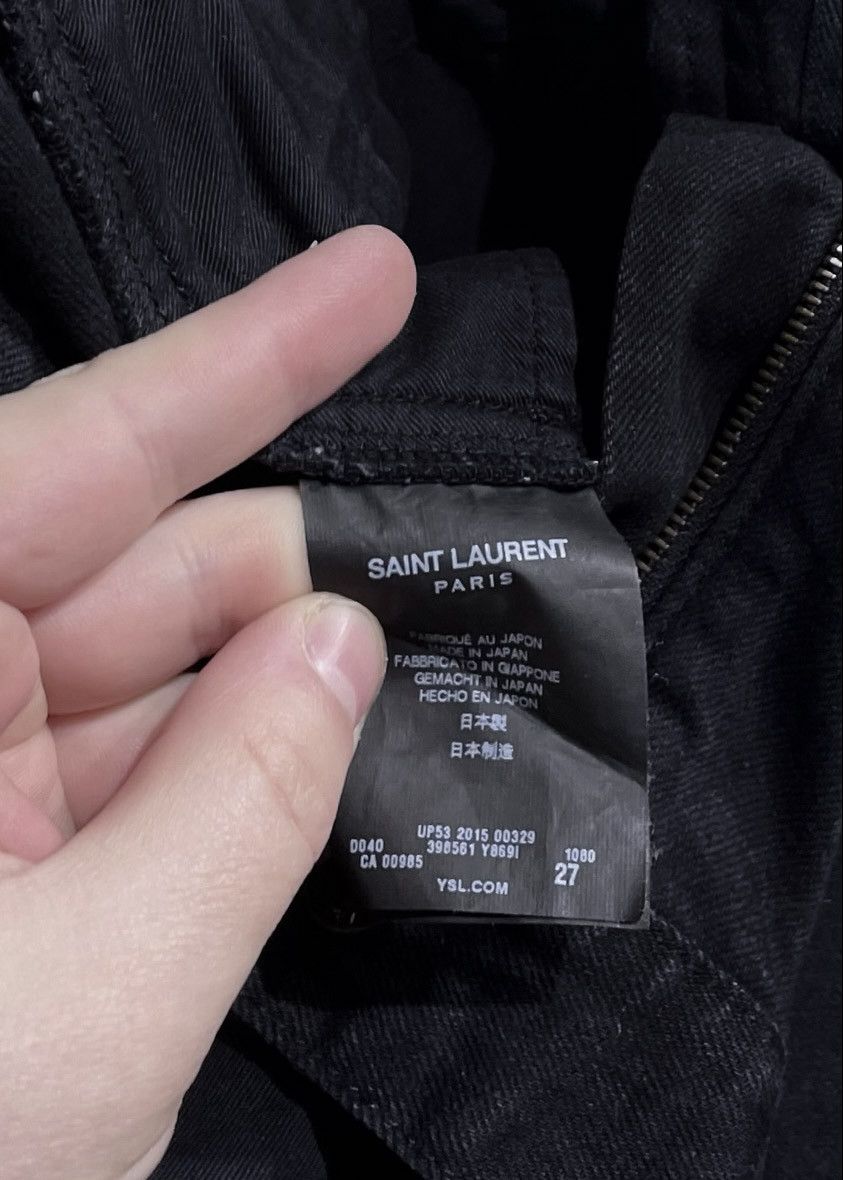 Saint Laurent Paris Saint Laurent D02 Black Knee Slit Skinny Jeans Size US 27 - 5 Thumbnail