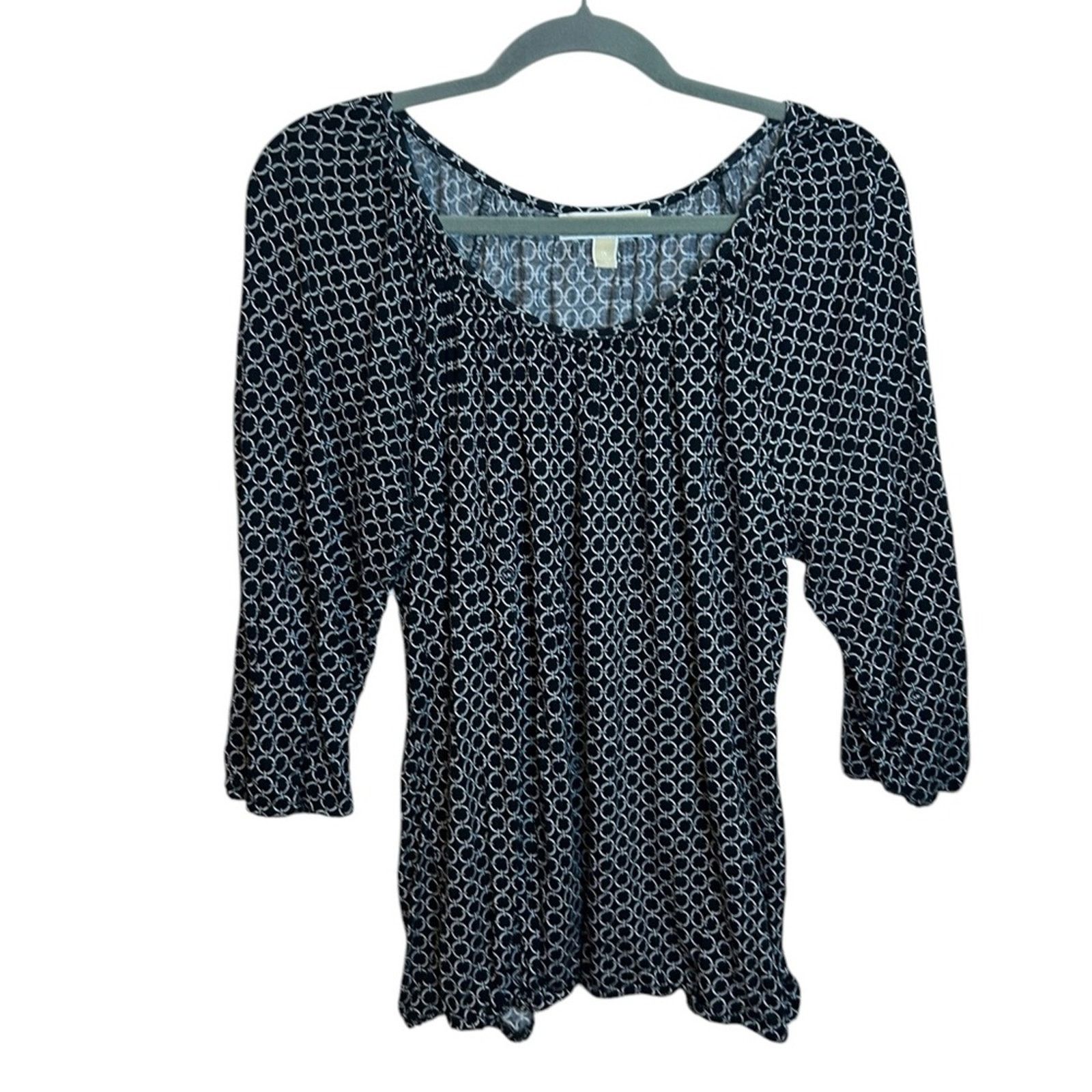 Michael Kors Michael Michael Kors Black and White Geometric Patterned Top Size XL / US 12-14 / IT 48-50 - 1 Thumbnail