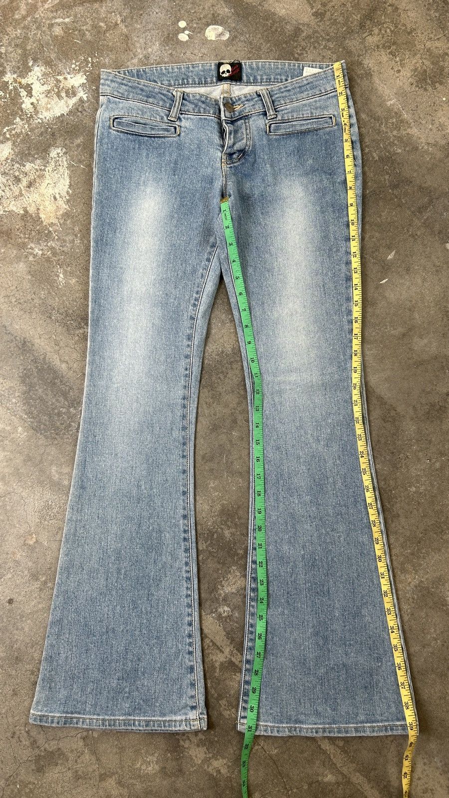 Hysteric Glamour × Japanese Brand × Love Machine Y2K Love Machine - Flared Jeans (30x31.2) Size US 30 / EU 46 - 13 Thumbnail