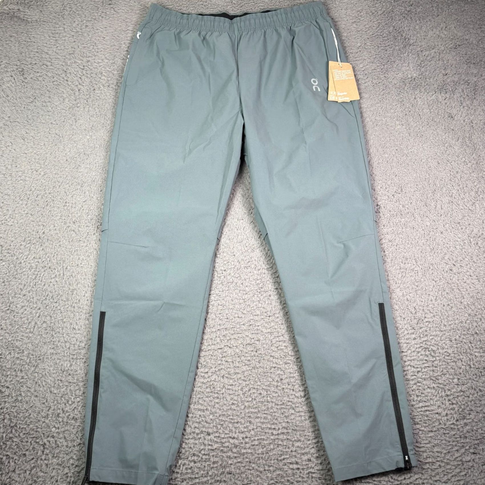 Kith KITH On Core Pants Mens Large Olive Green Track Running Ankle Zip Drawstring NEW Size US 33 - 2 Thumbnail