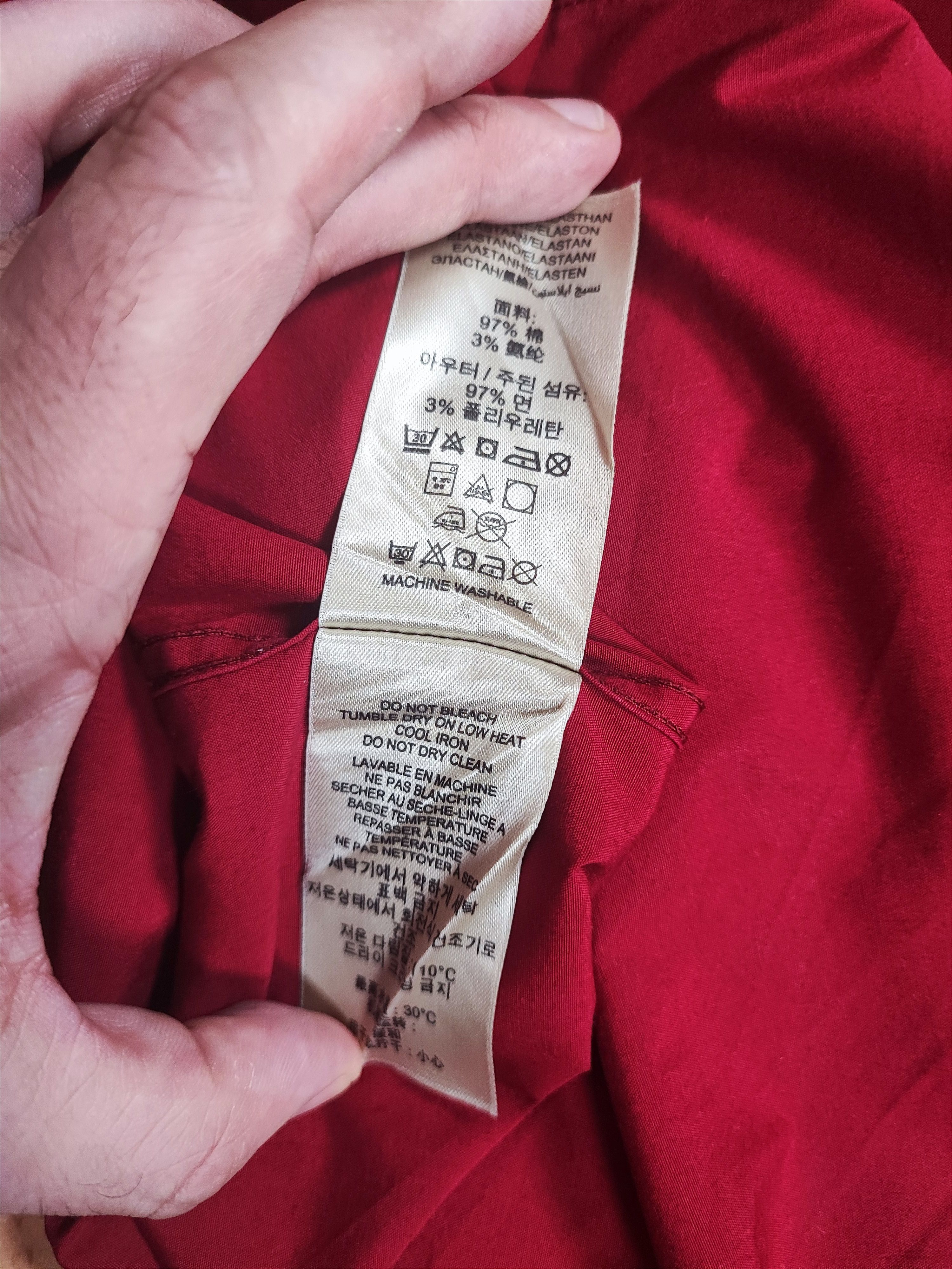 Burberry Rare Burberry shirt size M Bordeaux Size US M / EU 48-50 / 2 - 8 Thumbnail
