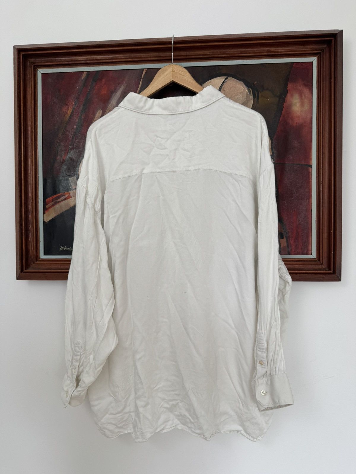 Acne Studios Acne Studios Viscose Button Up Shirt White Designer Size US M / EU 48-50 / 2 - 2 Thumbnail