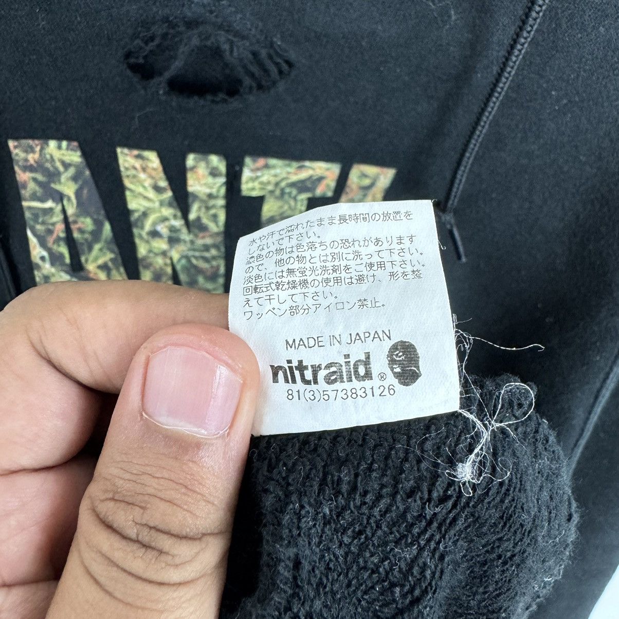 Japanese Brand × Nitraid Anti Babylon Nitraid Distressed Hoodie Sweatshirt Size US L / EU 52-54 / 3 - 7 Thumbnail