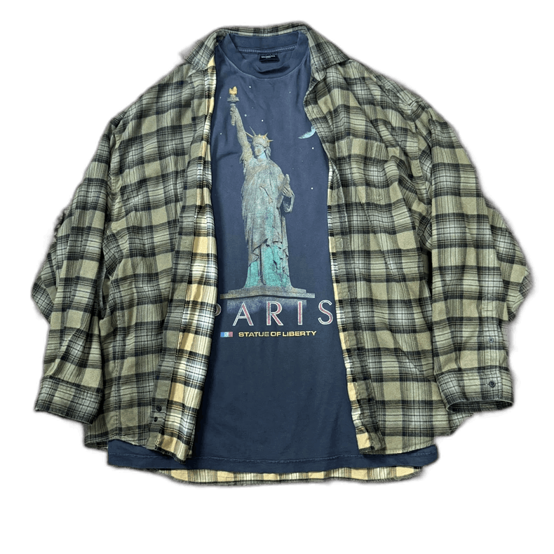 Balenciaga Balenciaga Statue of Liberty Plaid Shirt Size US S / EU 44-46 / 1 - 1 Thumbnail