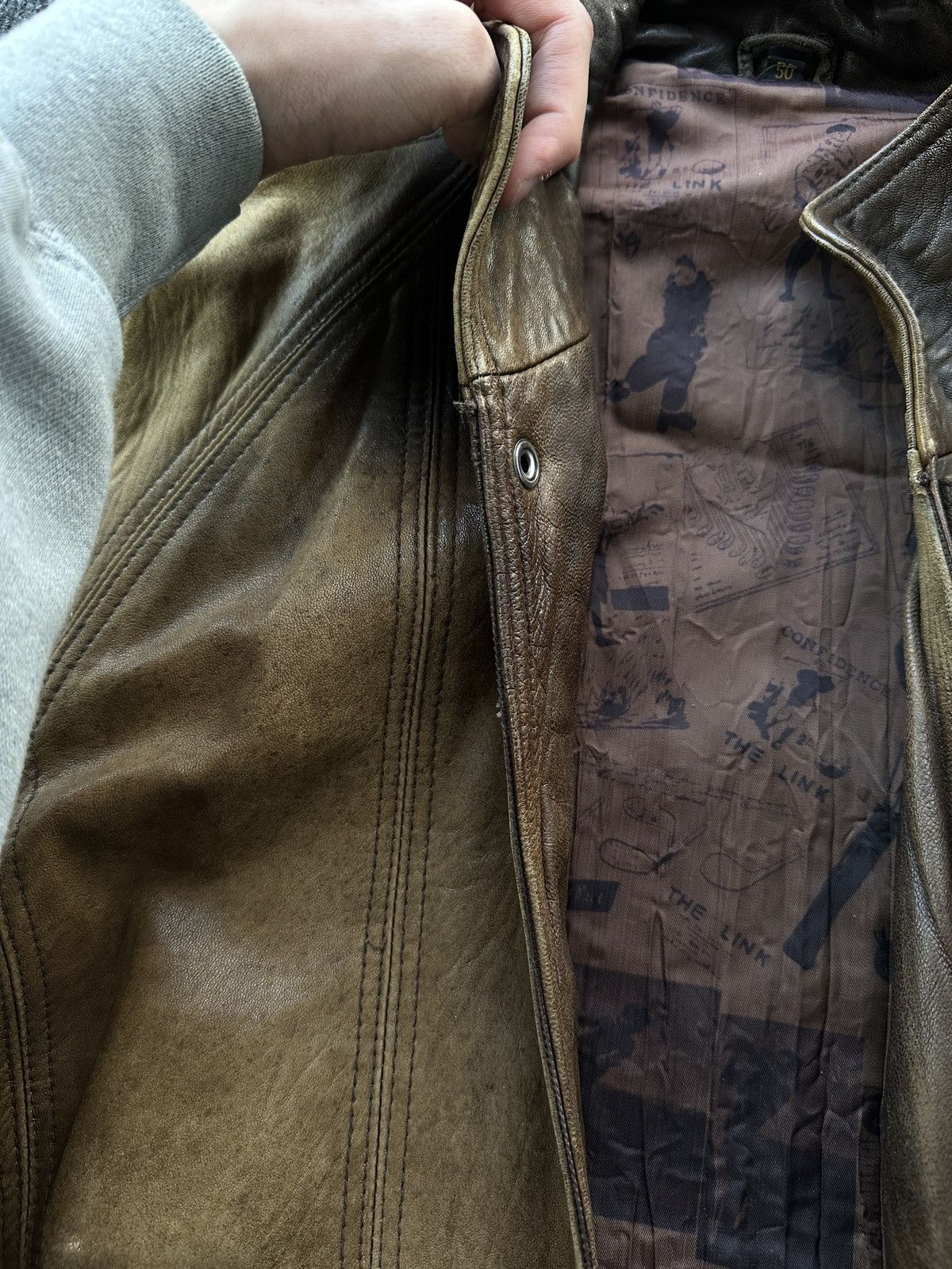 Other 🚨VNTG LEATHER JACKET AVANT GARDE ASYMMETRICAL BROWN MOTO Size US M / EU 48-50 / 2 - 13 Thumbnail