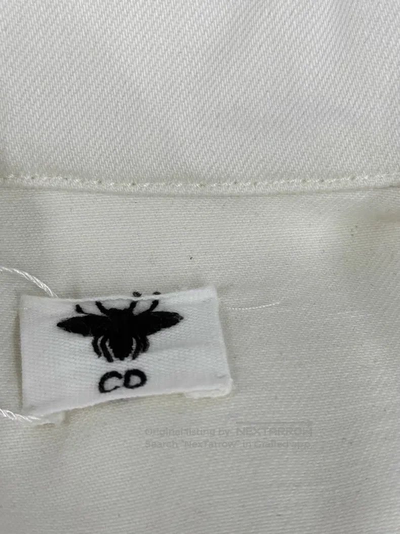 Dior Dior White and beige bee denim jacket Size XS / US 0-2 / IT 36-38 - 4 Thumbnail