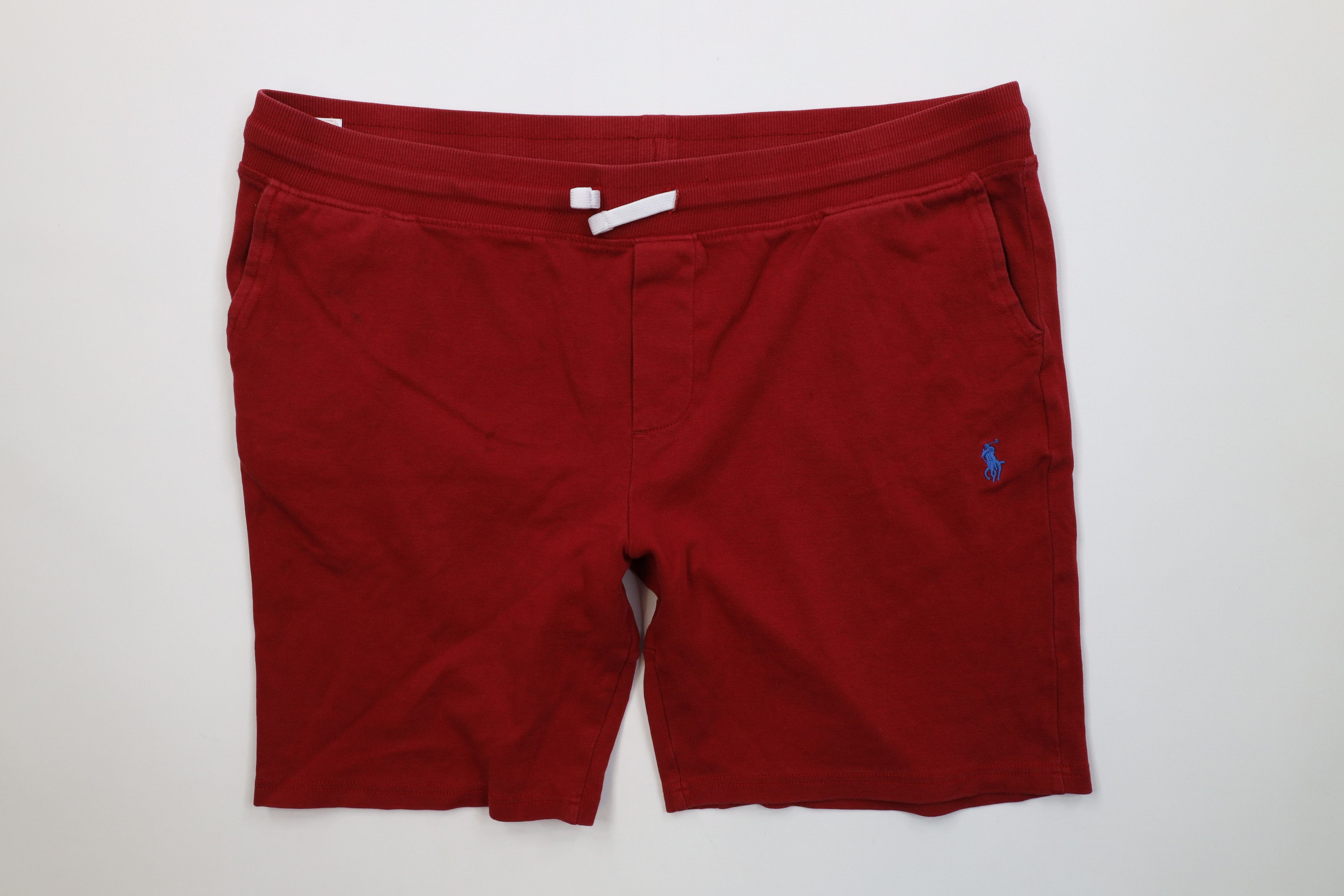 Polo Ralph Lauren Vintage Y2K Ralph Lauren Above Knee Knit Shorts Red Size US 38 / EU 54 - 1 Thumbnail