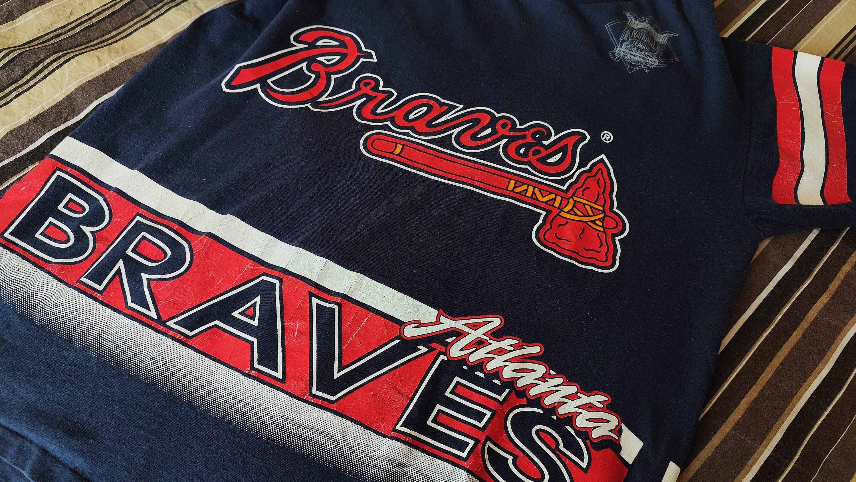 MLB Vintage 90s MLB Atlanta Braves x Salem Full Jersey Tshirt Size US XL / EU 56 / 4 - 10 Thumbnail