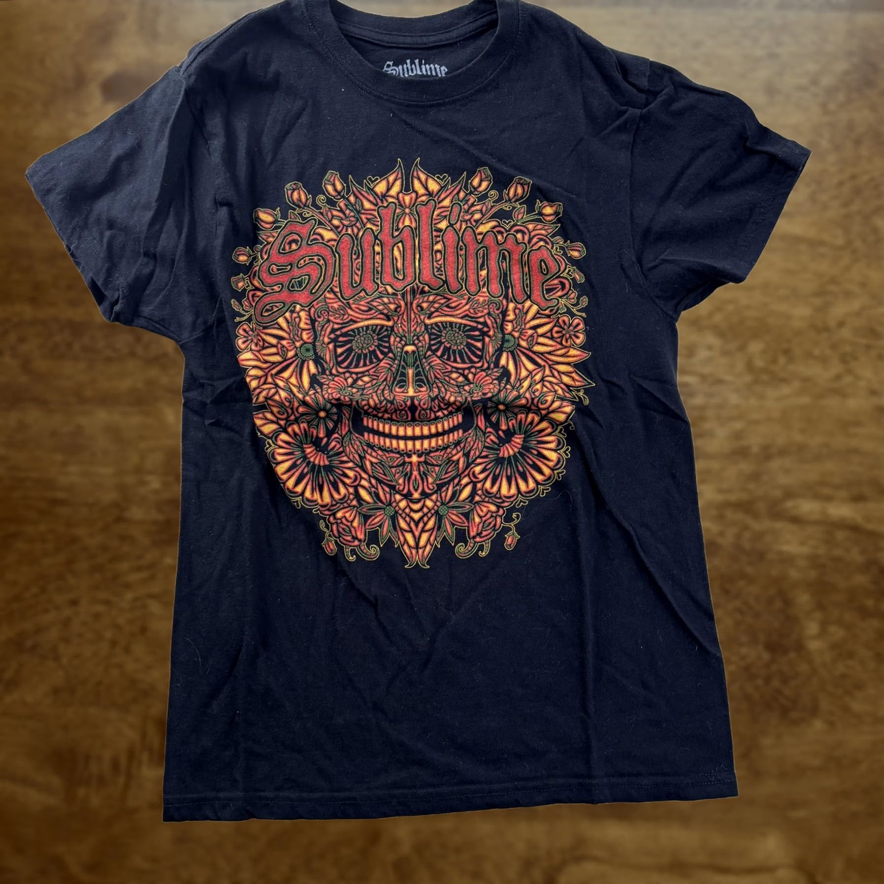 Vintage Sublime Shirt Mens Small Black Skull Floral Band Graphic Tee T-Shirt Music Size US S / EU 44-46 / 1 - 1 Thumbnail