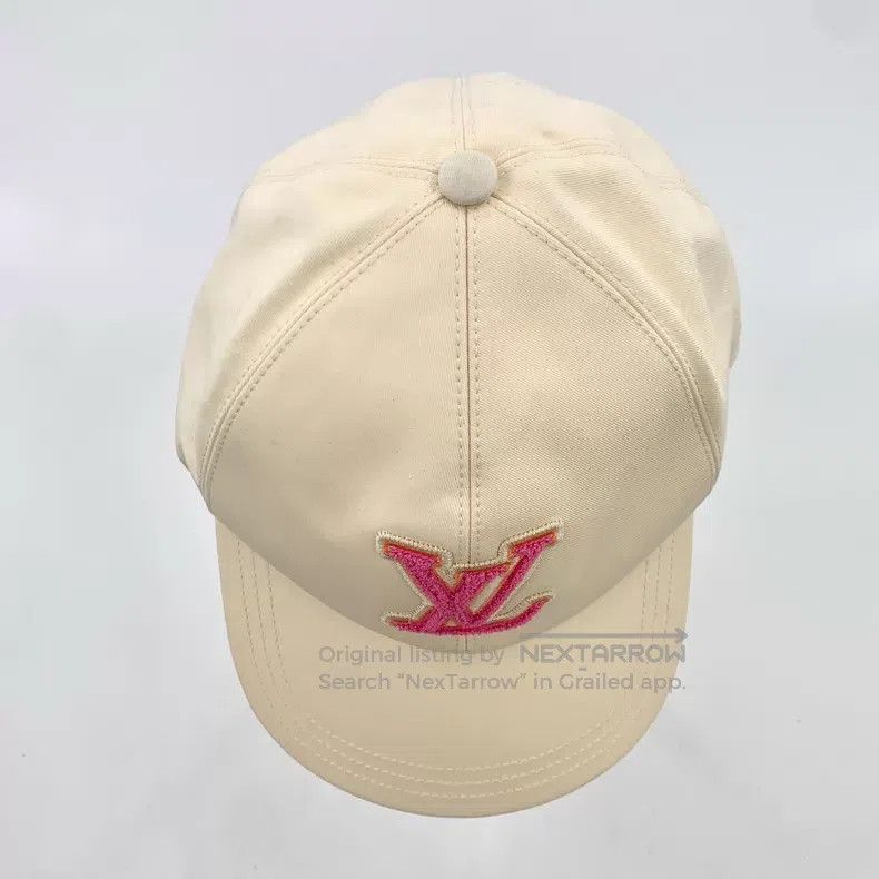 Louis Vuitton Louis Vuitton Signature beige logo flocked cotton cap Size ONE SIZE - 5 Thumbnail