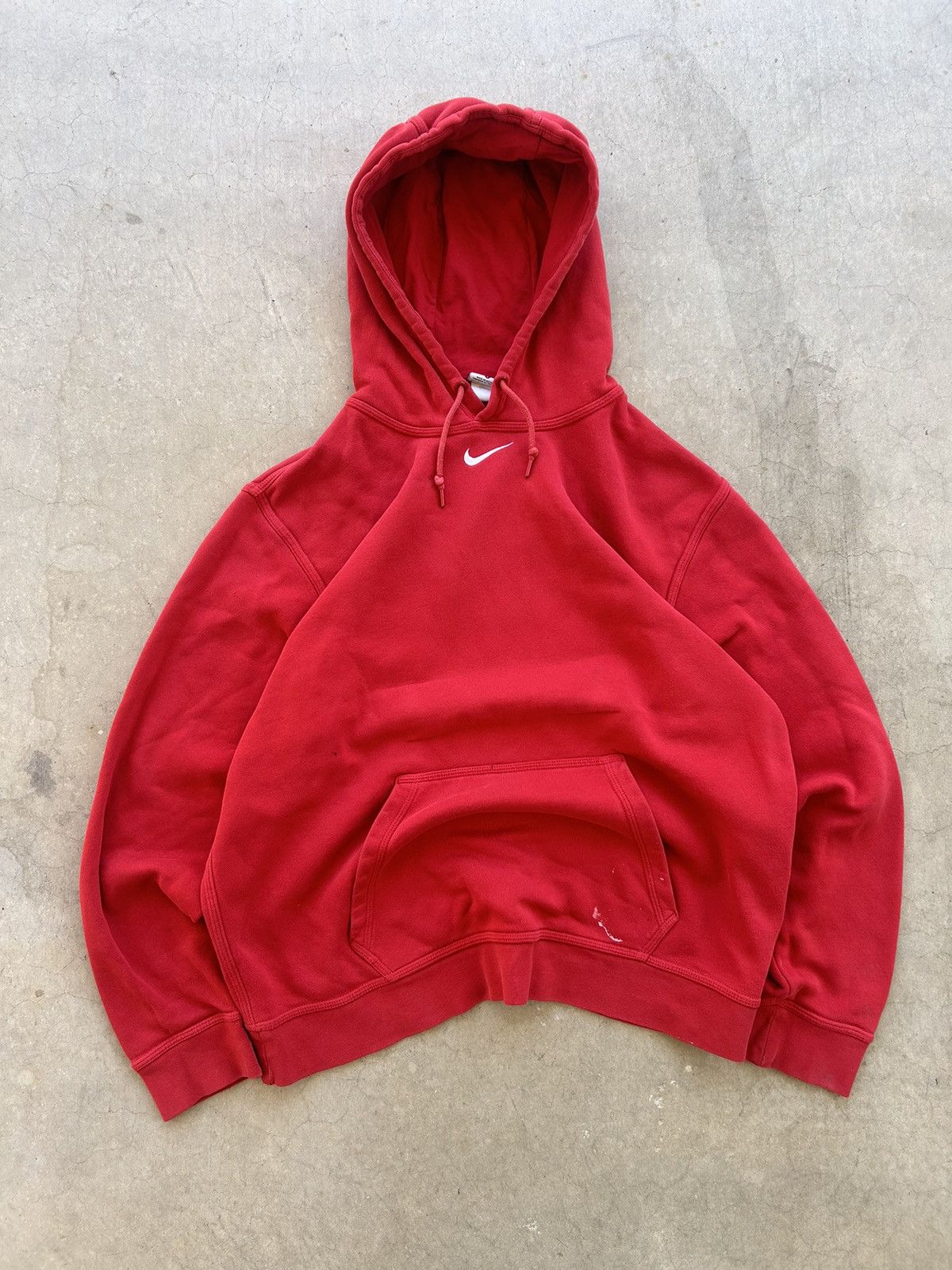 image of Nike x Vintage Y2K Apple Red Center Check Swoosh Hoodie, Men's (Size Small)