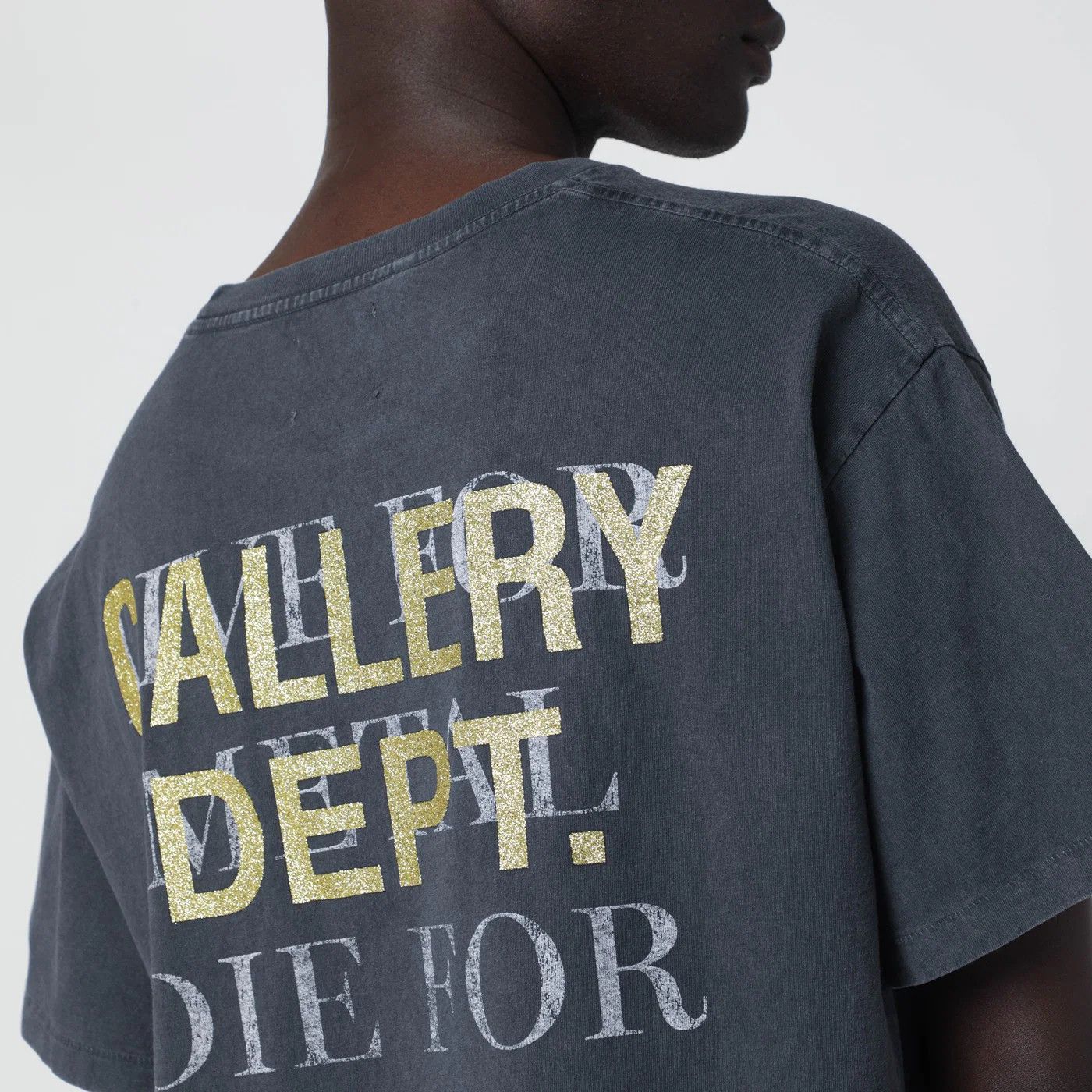 Gallery Dept. o1d2blof0426 Vintage-Effect Short Sleeve T-Shirt in Black Size US S / EU 44-46 / 1 - 4 Thumbnail