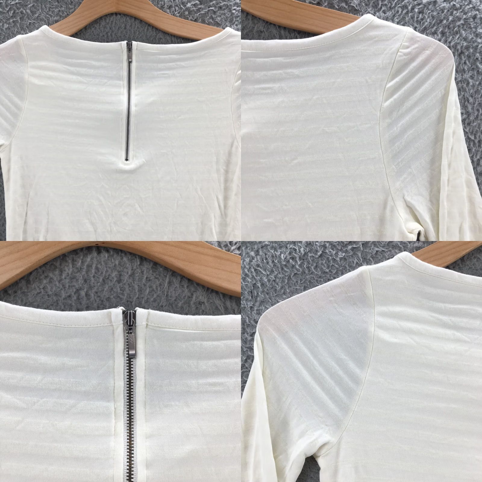 Banana Republic Banana Republic Blouse Top Womens S Beige Striped Long Sleeve Pullover Knit Shirt Casual Workwear Modern Fit Size S / US 4 / IT 40 - 9 Thumbnail