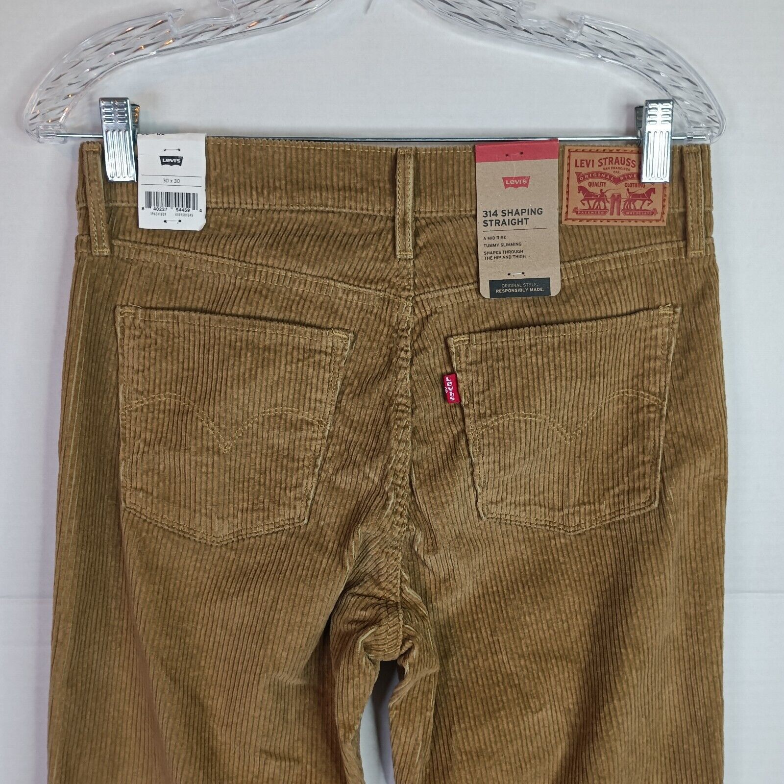 Levi's Levi's 314 Shaping Corduroy Pants Women's Size 30x30 Gold Size 30" / US 8 / IT 44 - 6 Thumbnail