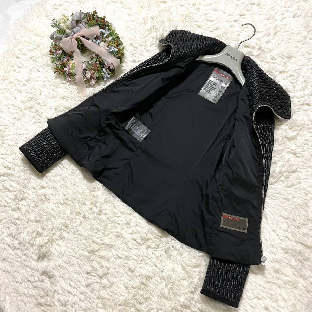 Prada Authentic Prada Sport Zip-Up Gathered Nylon Jacket Size XS / US 0-2 / IT 36-38 - 6 Thumbnail