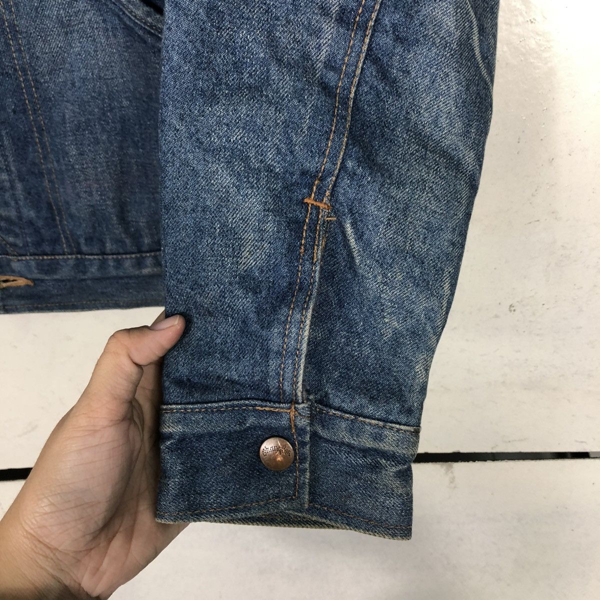 Vintage 🔥VINTAGE TRUCKER DENIM JACKET BLANKET WRANGLER UNION MADE Size US L / EU 52-54 / 3 - 17 Thumbnail