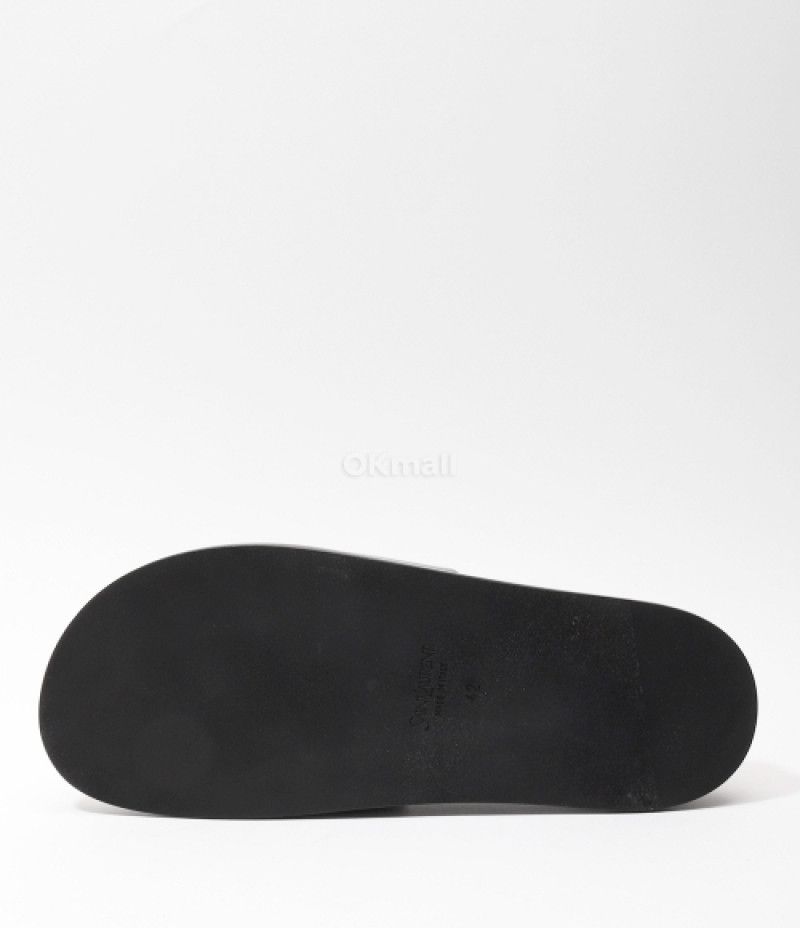 Saint Laurent Paris o1s1wg110426 818110 Nichols Slides Slippers Glazed Leather Size US 8 / EU 41 - 2 Thumbnail