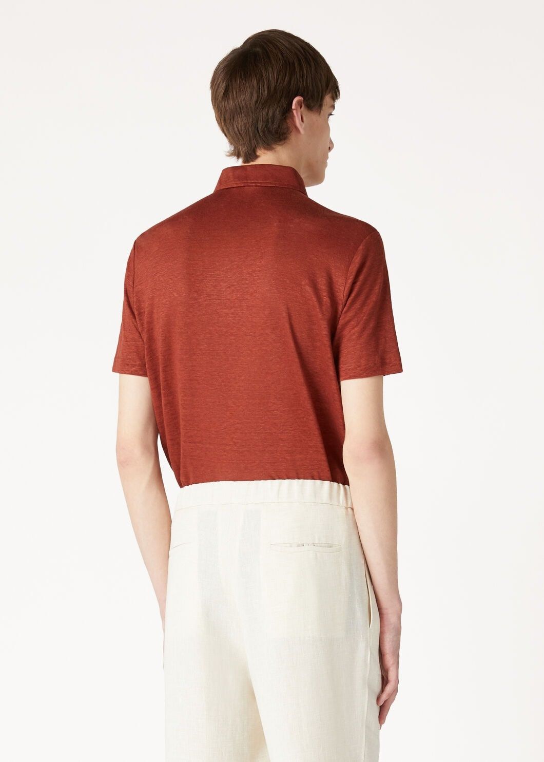 Loro Piana o1w1db10725 FAI1314 Linen Polo Shirt in Red Size US S / EU 44-46 / 1 - 3 Thumbnail
