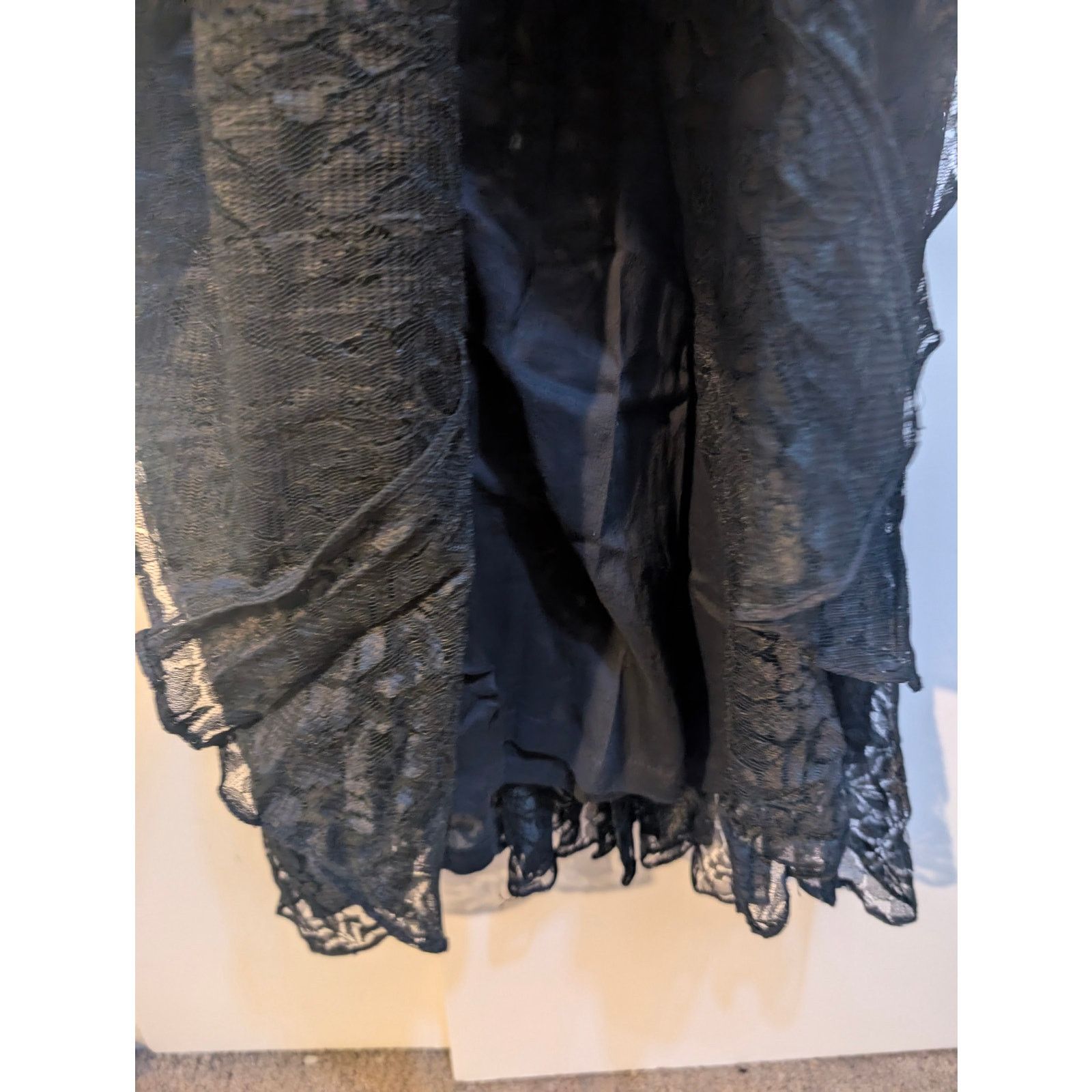 Tarina Tarantino Vintage 1990s Starina Floral Lace Alt Midi Dress MD (AS IN) Size M / US 6-8 / IT 42-44 - 8 Thumbnail