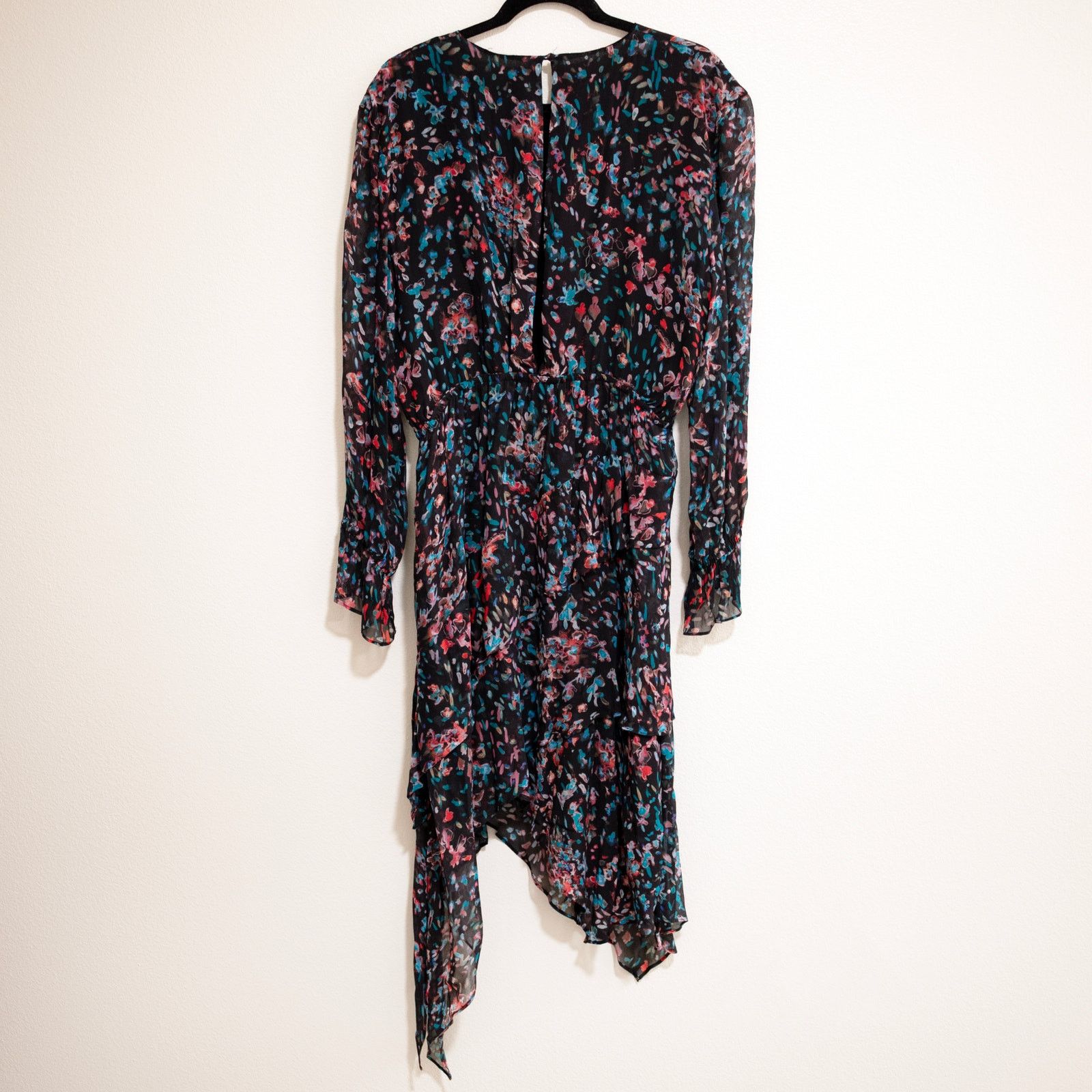 Iro IRO Blank Dress Black Floral Print Size L / US 10 / IT 46 - 5 Thumbnail