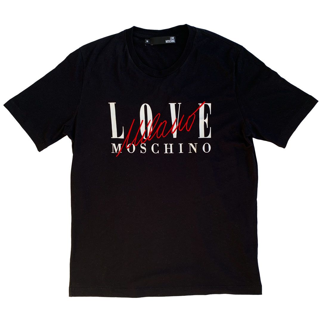 Moschino Moschino - Milano Logo Tee - Black - M Size US M / EU 48-50 / 2 - 1 Thumbnail