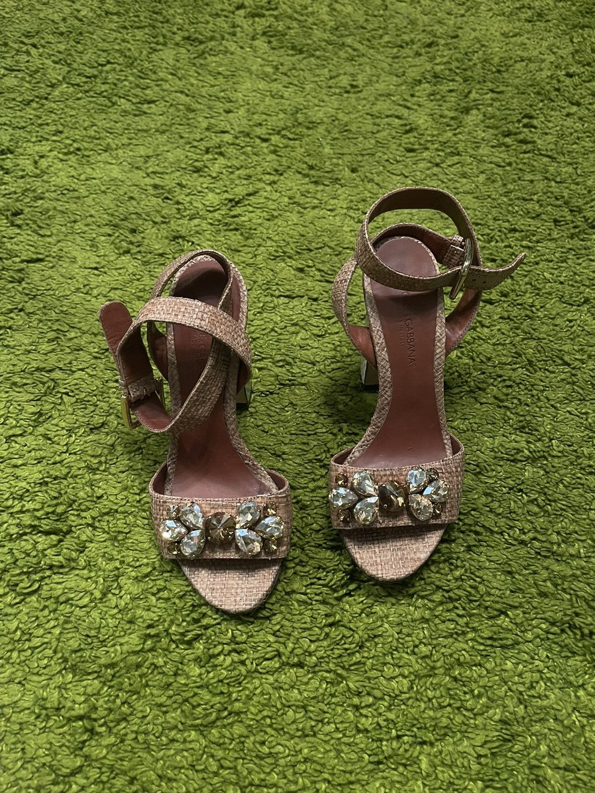 Designer × Dolce & Gabbana Dolce & Gabbana D&G real snake skin + rhinestones heels pump Size US 5 / IT 35 - 2 Thumbnail
