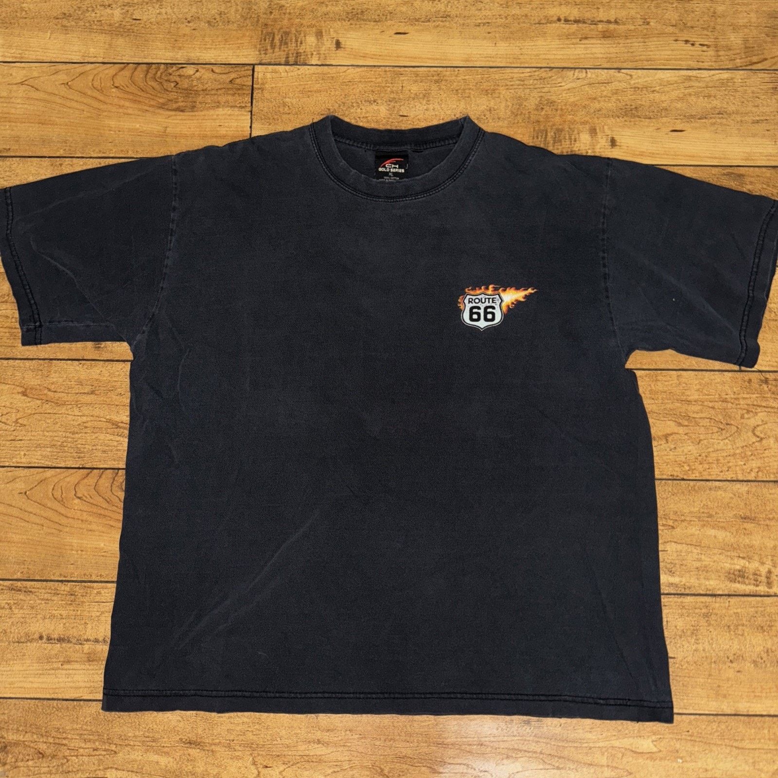Harley Davidson × Route 66 × Vintage Vintage Harley Route 66 T-Shirt Black XL 23x26 Size US XL / EU 56 / 4 - 4 Thumbnail