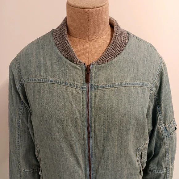 Lafayette 148 LAFAYETTE 148 NEW YORK Denim Yarn & Org Chambray Bomber - XS Size XS / US 0-2 / IT 36-38 - 12 Thumbnail