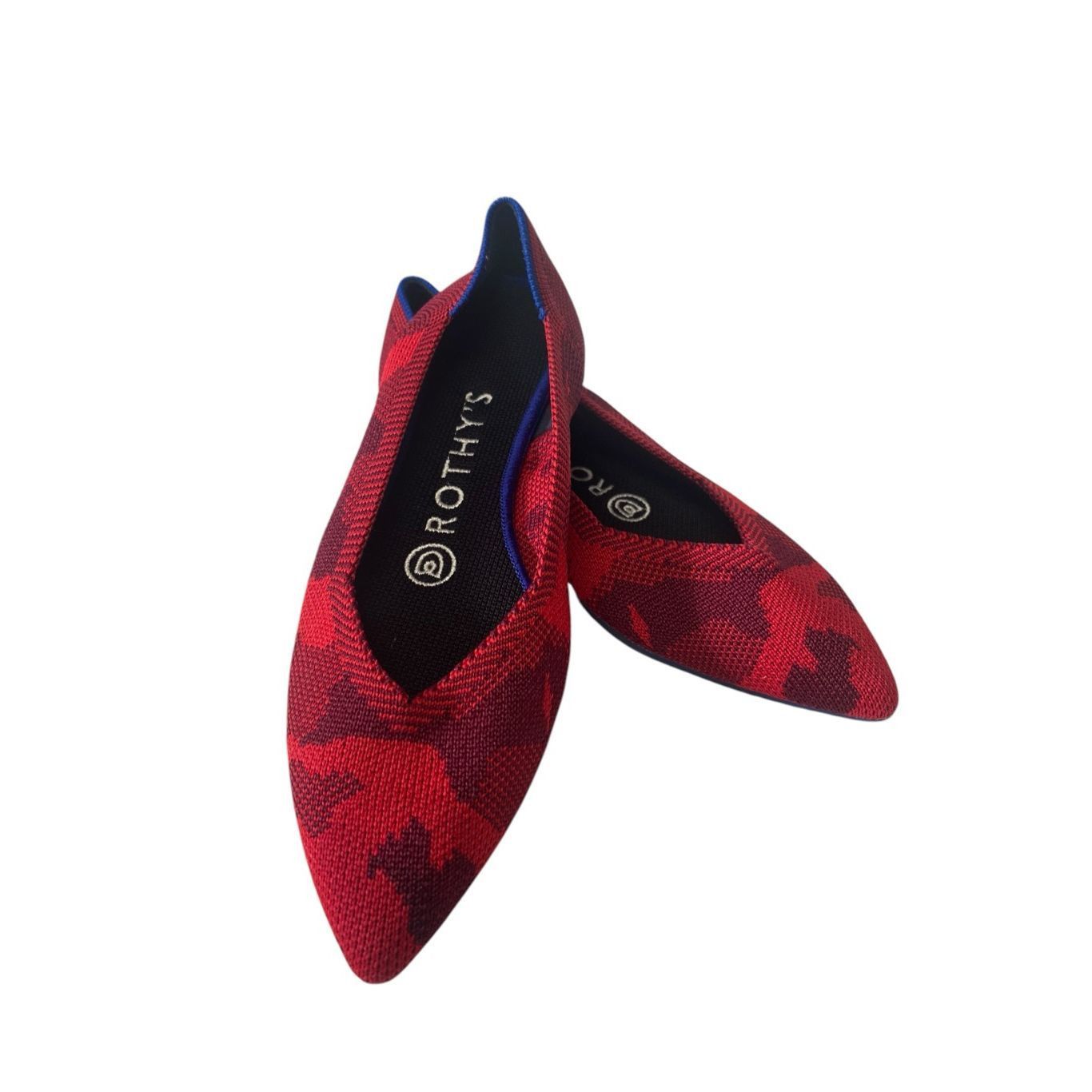 Other Rothy’s The Point Flats Women's Size 4.5 Red Camo Recycled T Size US 4.5 / IT 34.5 - 1 Thumbnail