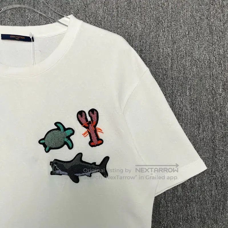 Louis Vuitton Louis Vuitton Men's White Cotton T-Shirt . Size US XL / EU 56 / 4 - 3 Thumbnail