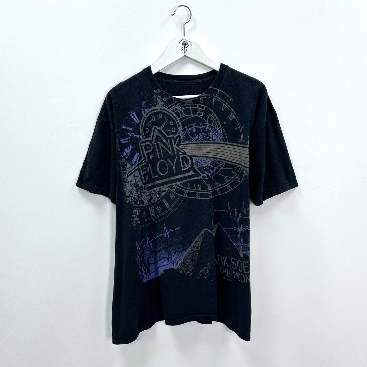 Pink Floyd Vintage 00s Pink Floyd Dark Side of the Moon Liquid blue tee Size US L / EU 52-54 / 3 - 1 Thumbnail
