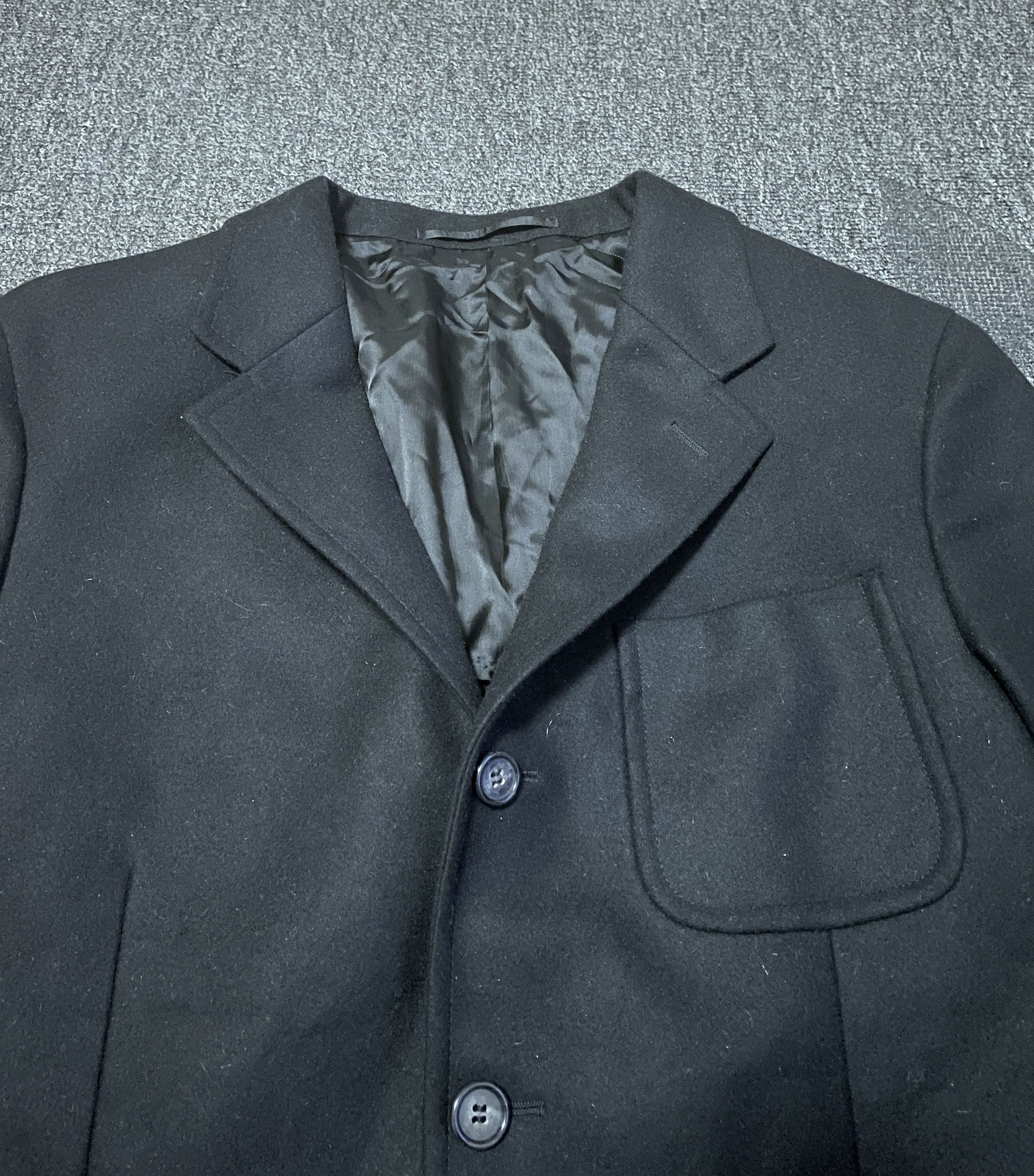 Prada Prada Men's Black Wool woolen Blazer Jacket Size 50/L Size US M / EU 48-50 / 2 - 2 Thumbnail