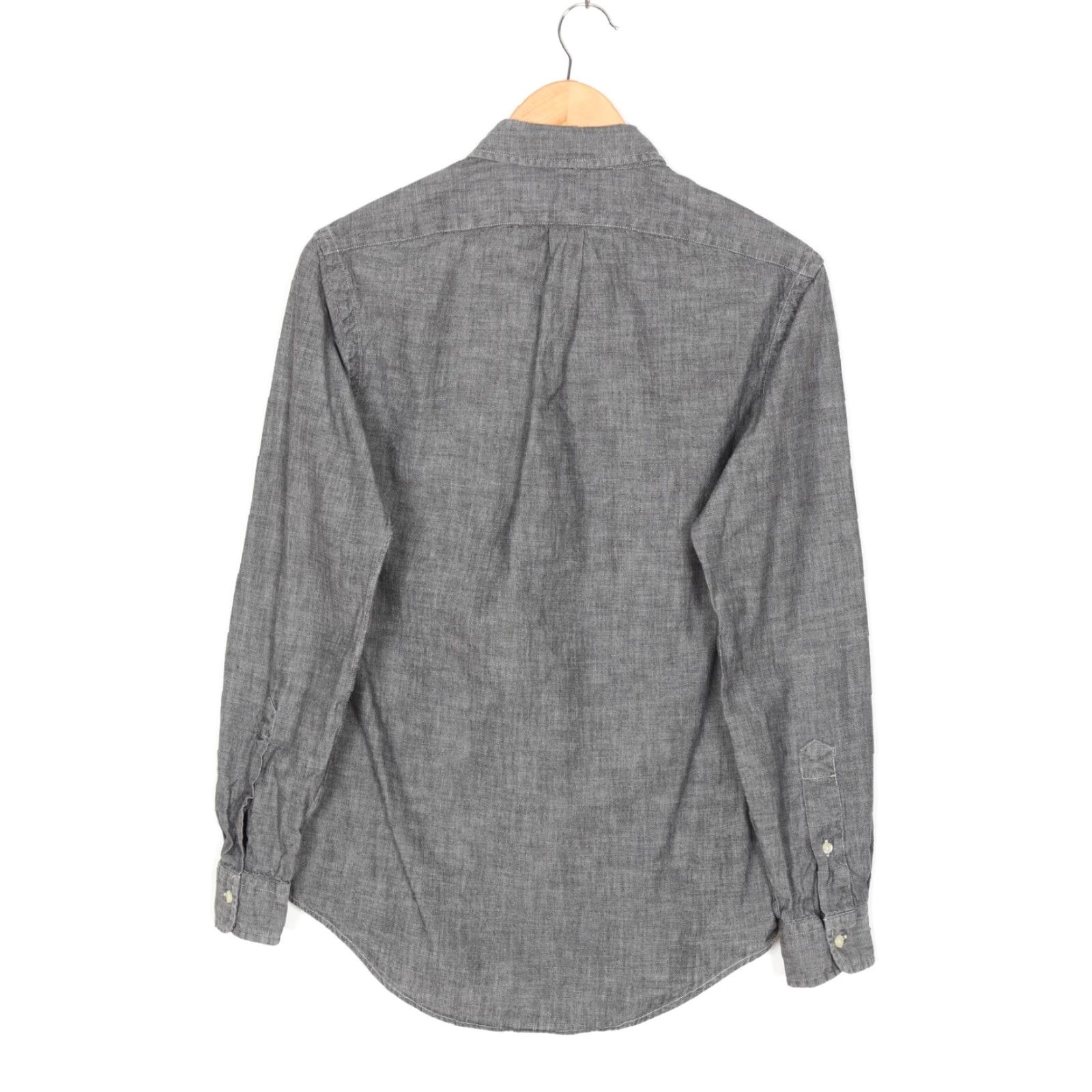 Ralph Lauren RALPH LAUREN Slim Fit Oxford Shirt Men Size S Casual Formal Long Sleeve Grey VR2207 Size 36R - 3 Thumbnail