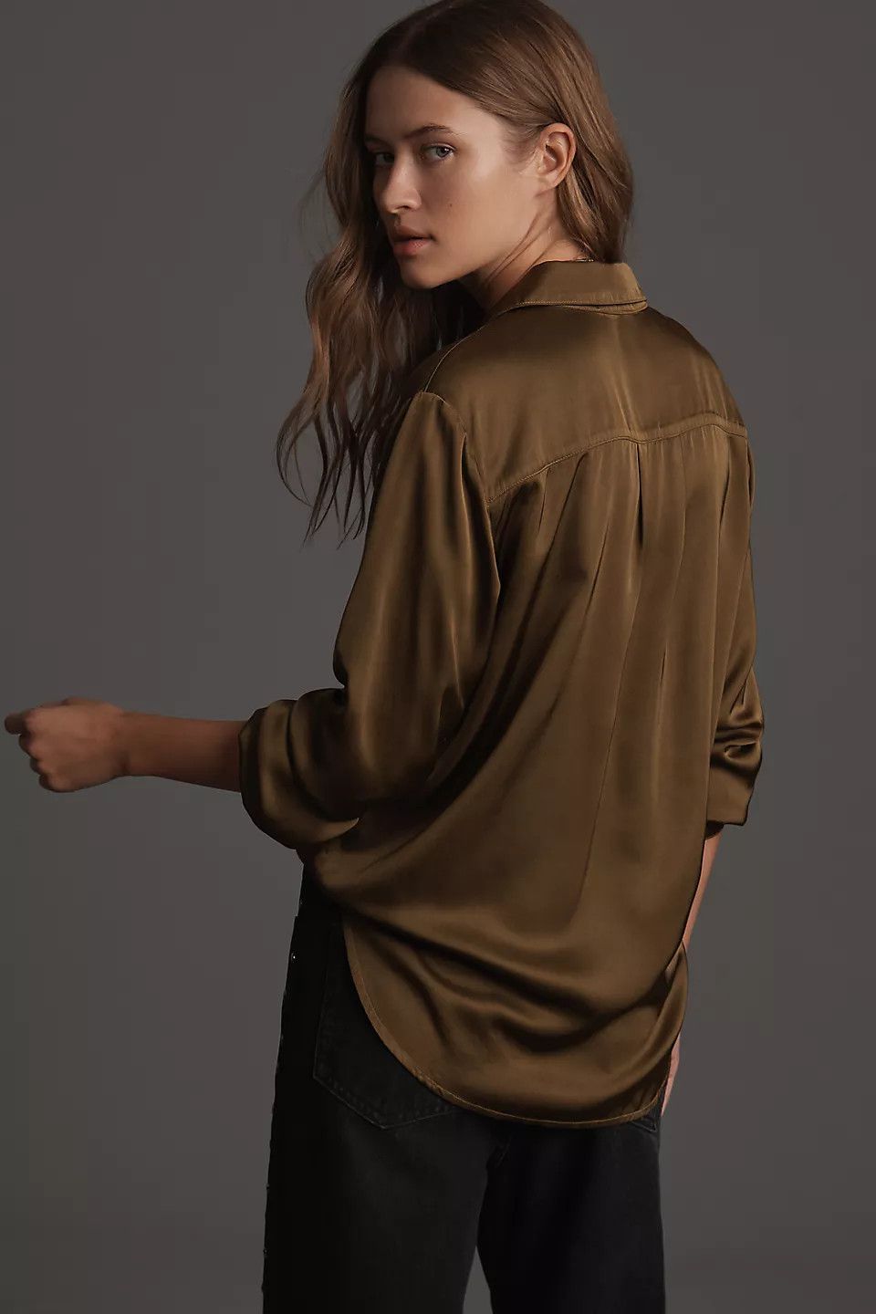 Anthropologie Cloth & Stone Shine Buttondown Shirt *$100 RETAIL* Size XXS / US 00 / IT 34 - 2 Thumbnail
