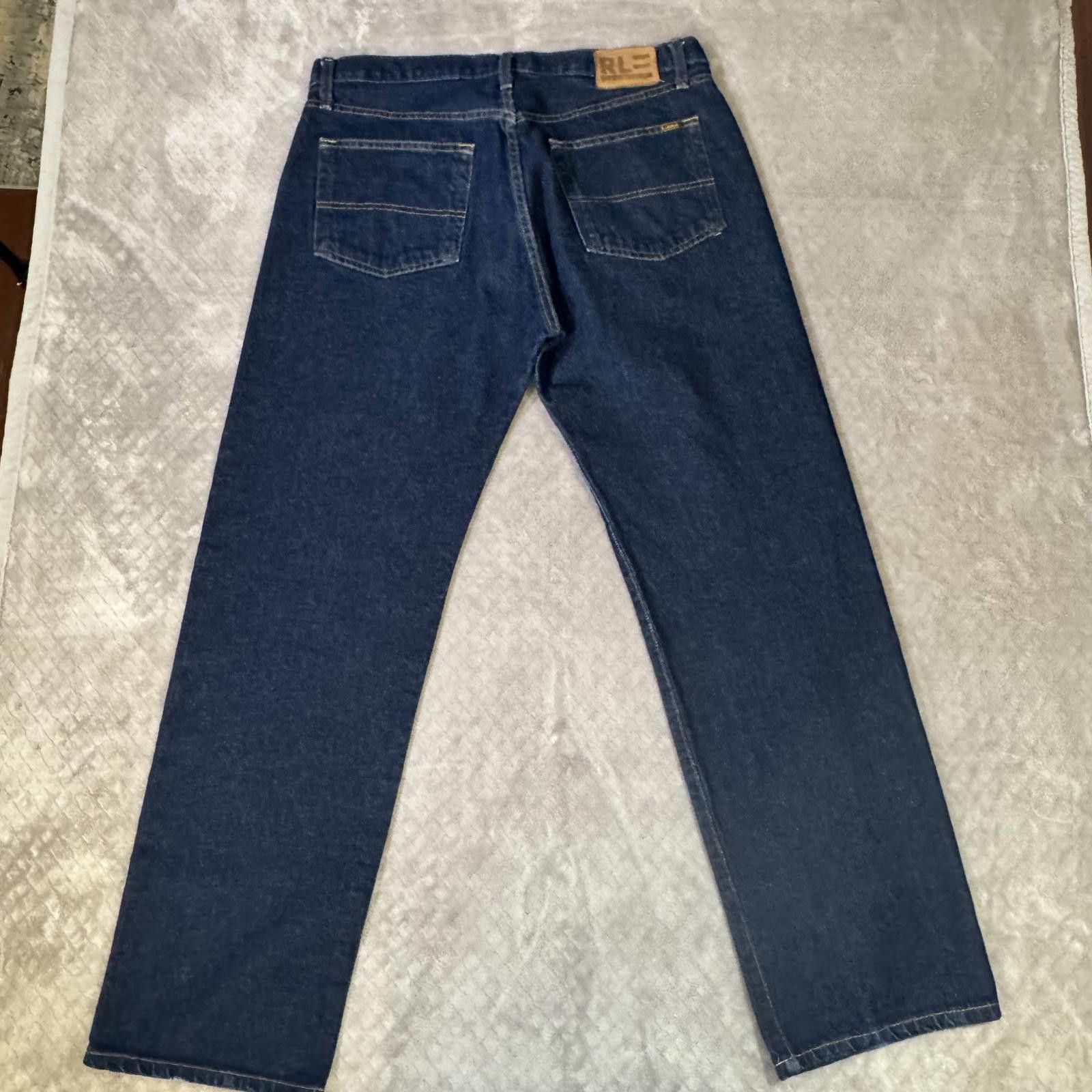 Designer Vintage RL Polo Jeans Ralph Lauren Men's 36x32 Dark Wash Size US 36 / EU 52 - 2 Thumbnail