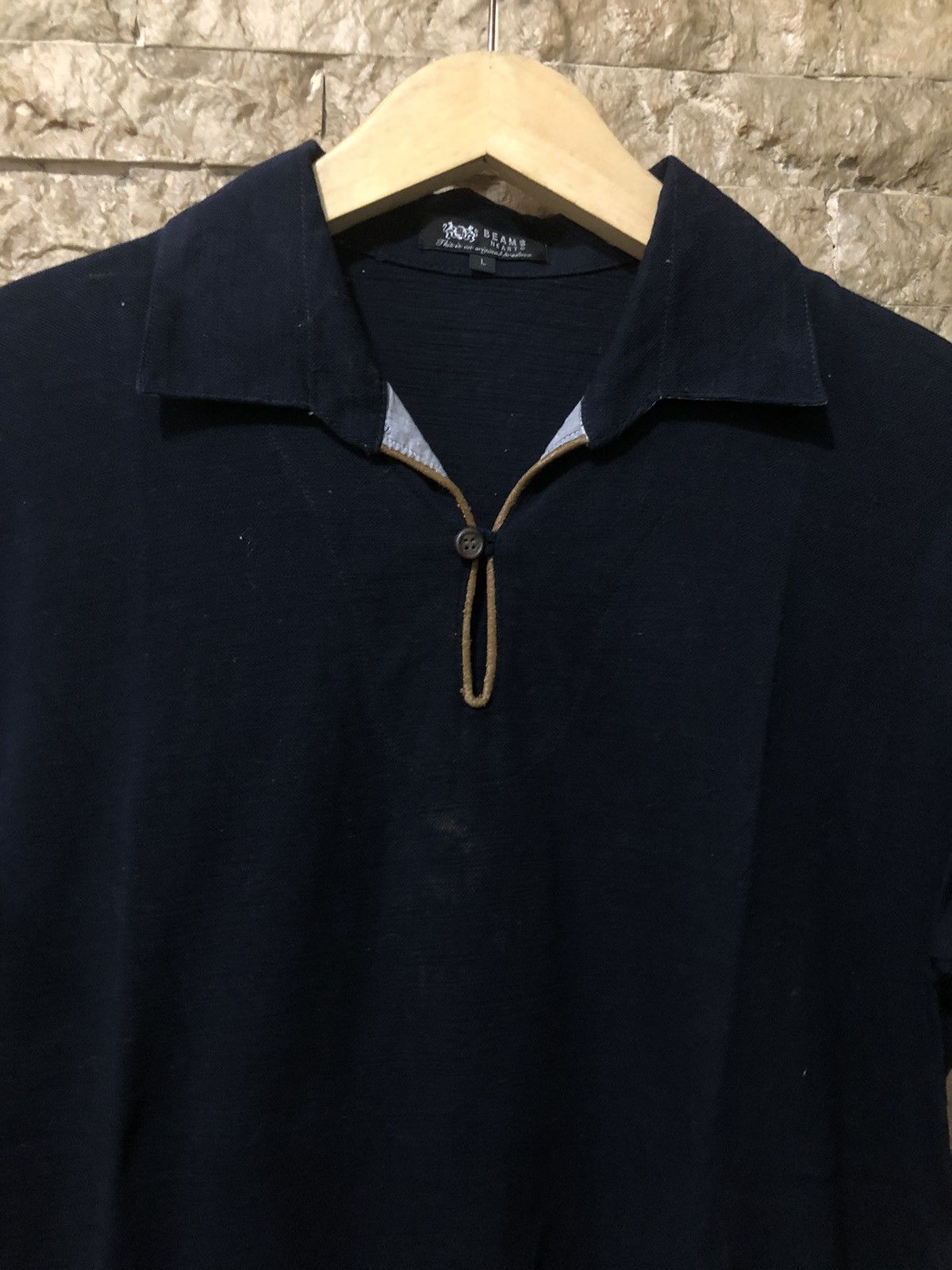 Beams Plus Beams Hearts Open Colar Poloshirt Size US M / EU 48-50 / 2 - 2 Thumbnail