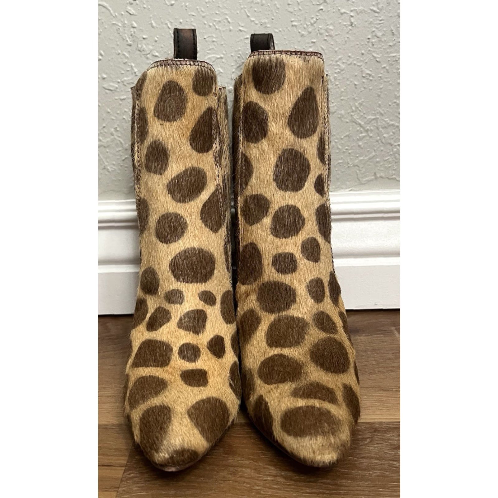 FREEBIRD Freebird Janelle Leopard Print Booties Bootie Women Leather Ankle Boots 7 Brown Zip Size US 7 / IT 37 - 3 Thumbnail