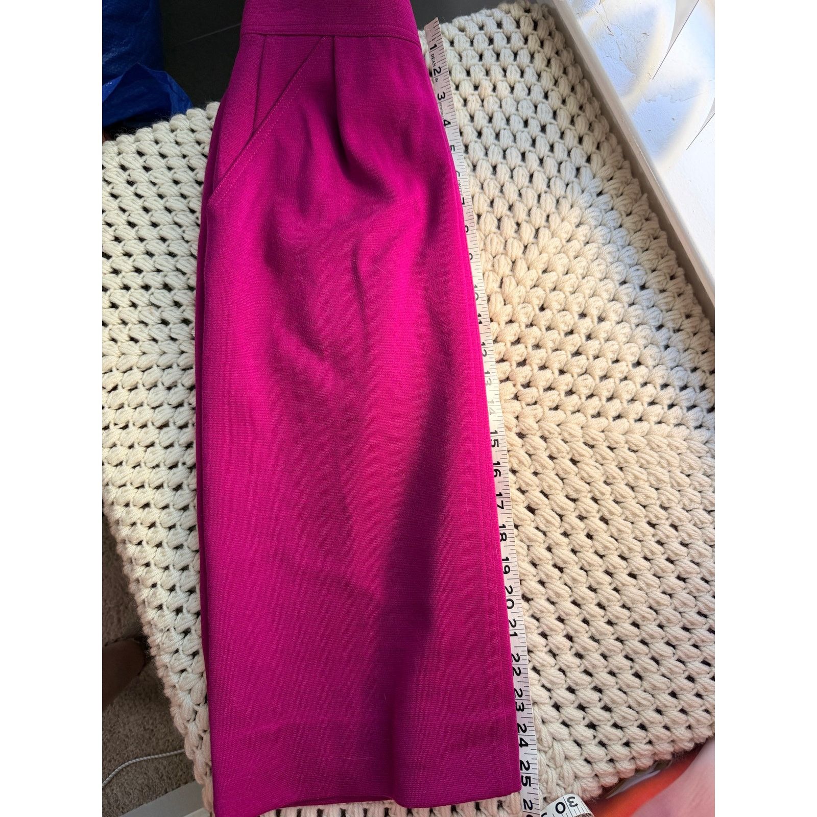 Nina Ricci 0255 Vintage Nina Ricci Actualite Magenta Size 11 US 6/8 Size 28" / US 6 / IT 42 - 6 Thumbnail