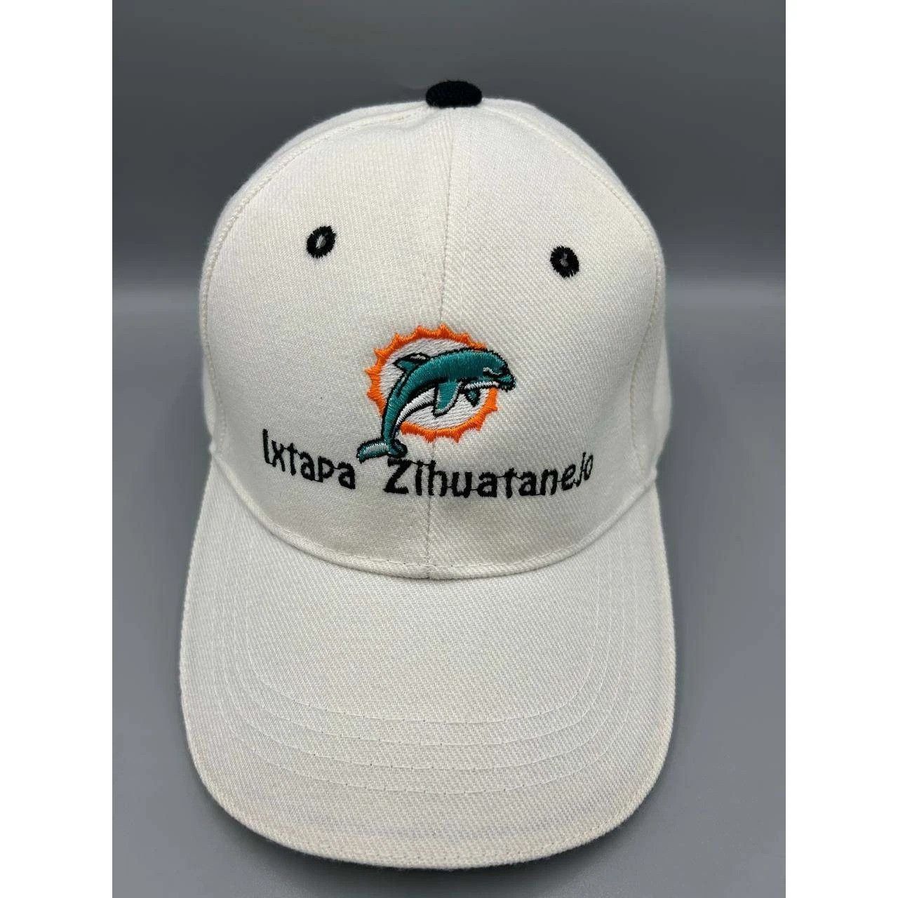 The Unbranded Brand Miami Dolphins Hat Men White Embroidered NFL Strap Back Cap Size ONE SIZE - 1 Thumbnail